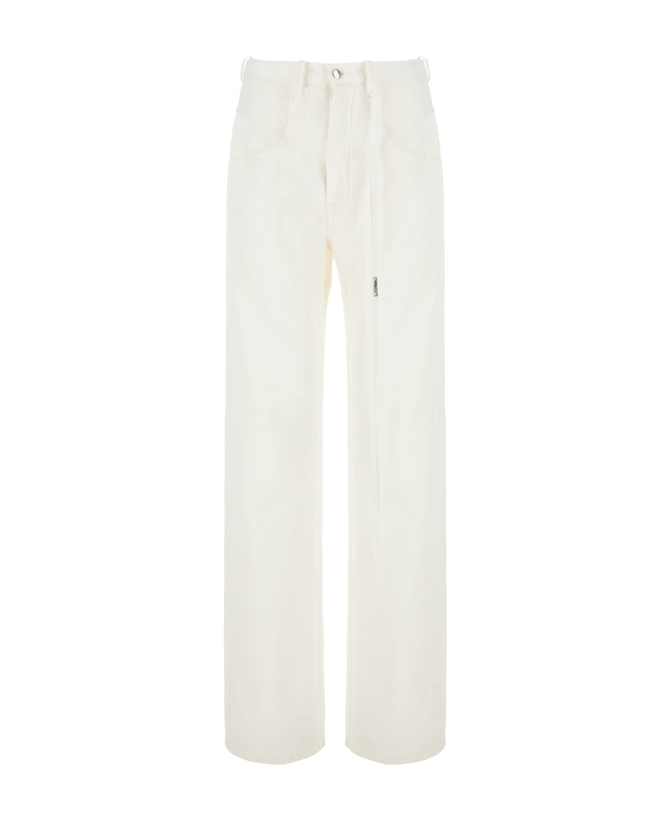 Ann Demeulemeester Ivory Denim Jeans - 002