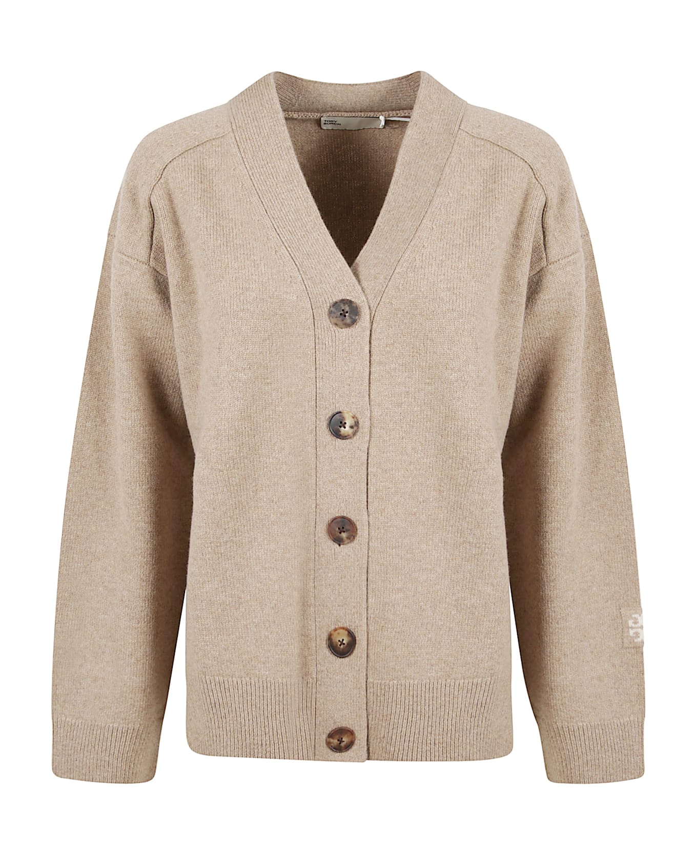 Tory Burch Wool Cardigan - Beige