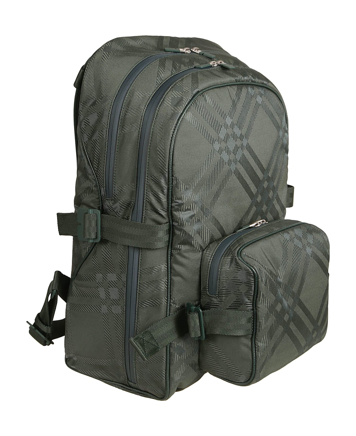 Burberry Check Patterned Backpack - Vine バックパック