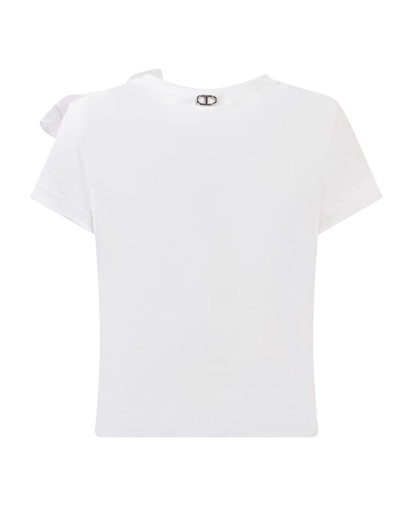 TwinSet Volant T-shirt - LUCENT WHITE