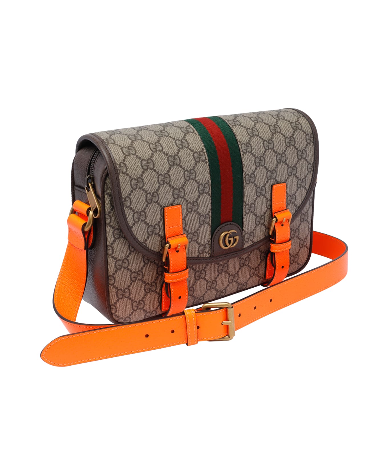 Gucci Ophidia Gg Messenger Bag - Brown