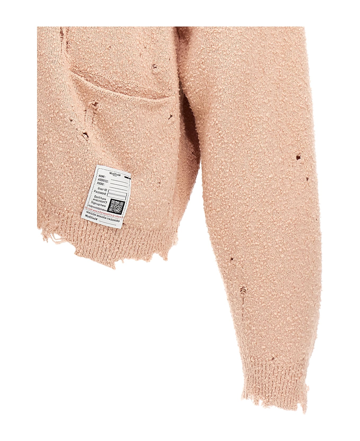 Mihara Yasuhiro Distressed Cardigan - Pink