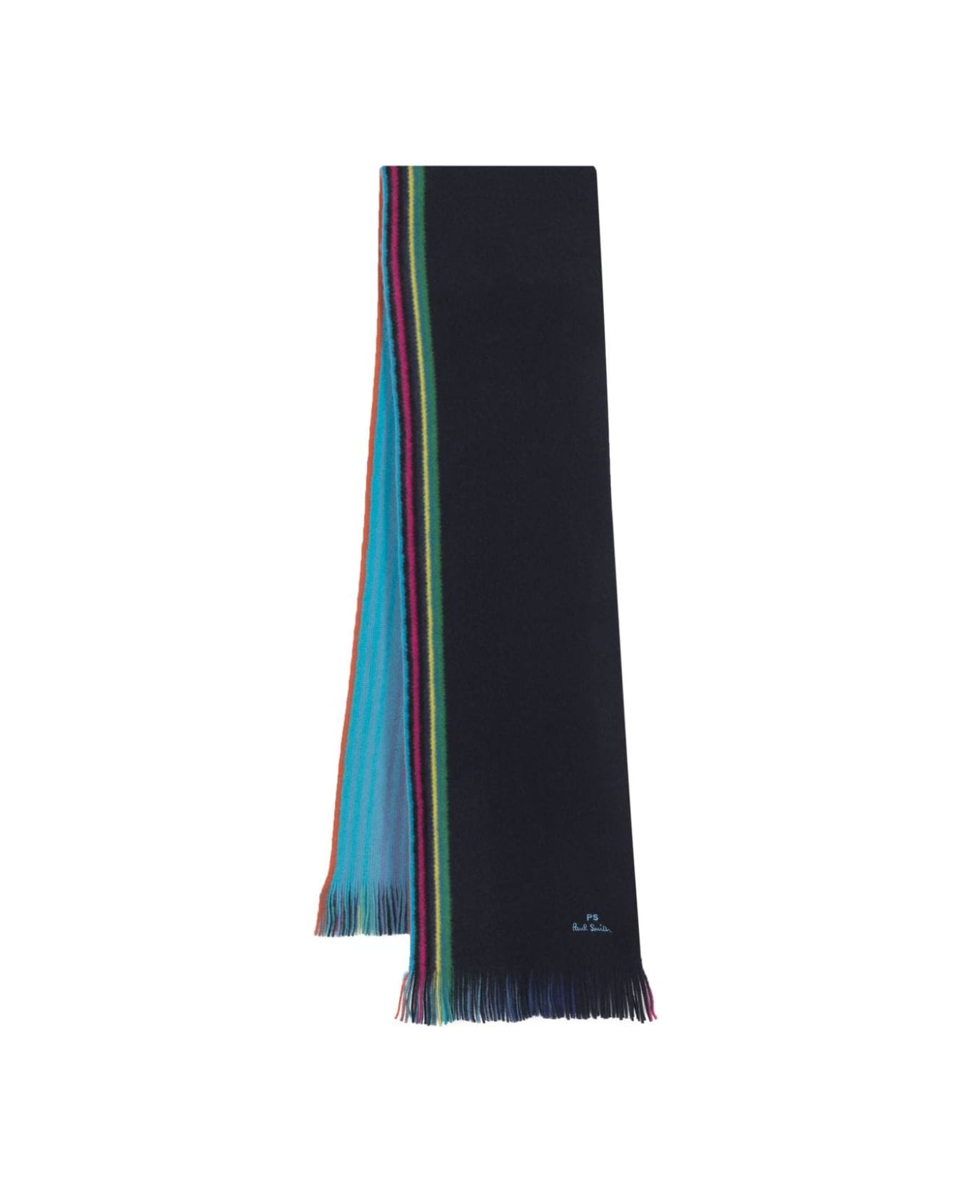 PS by Paul Smith Men Scarf Reversible Stripes - Navy スカーフ