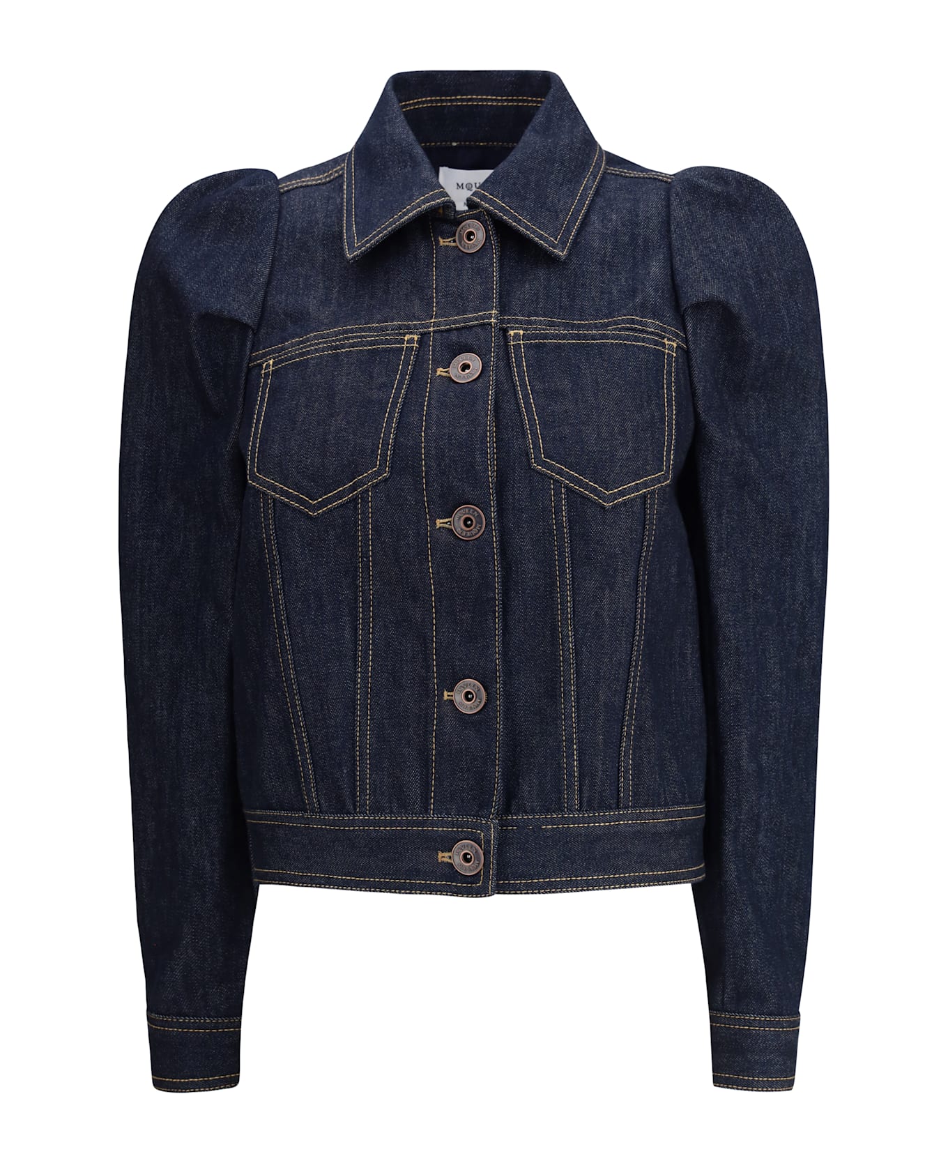 Alexander McQueen Denim Jacket With Pointed Shoulders
