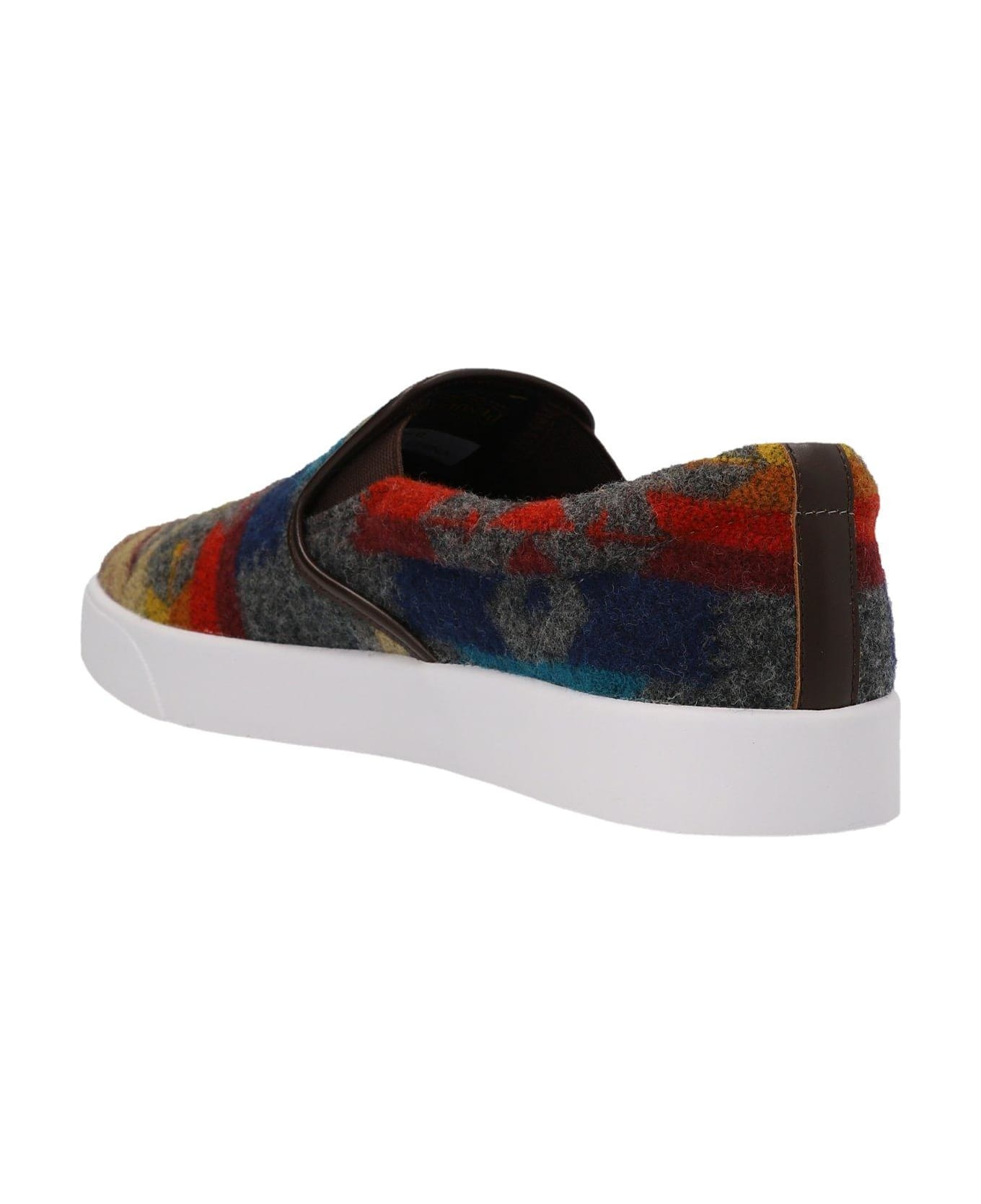 Junya Watanabe Jacquard Slip-on Sneakers - Grey