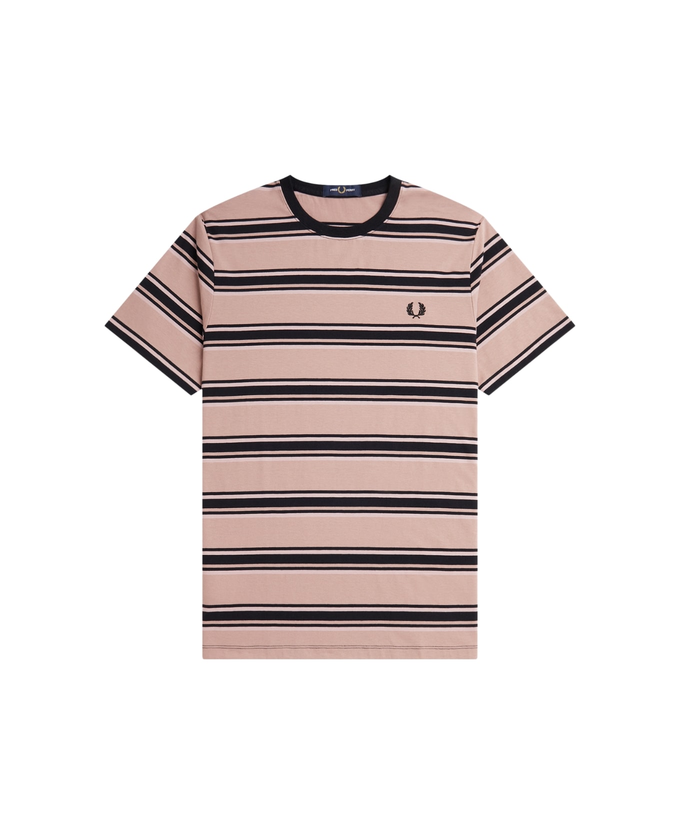 Fred Perry Fp Stripe T-shirt - Dkpink Dustro Bk