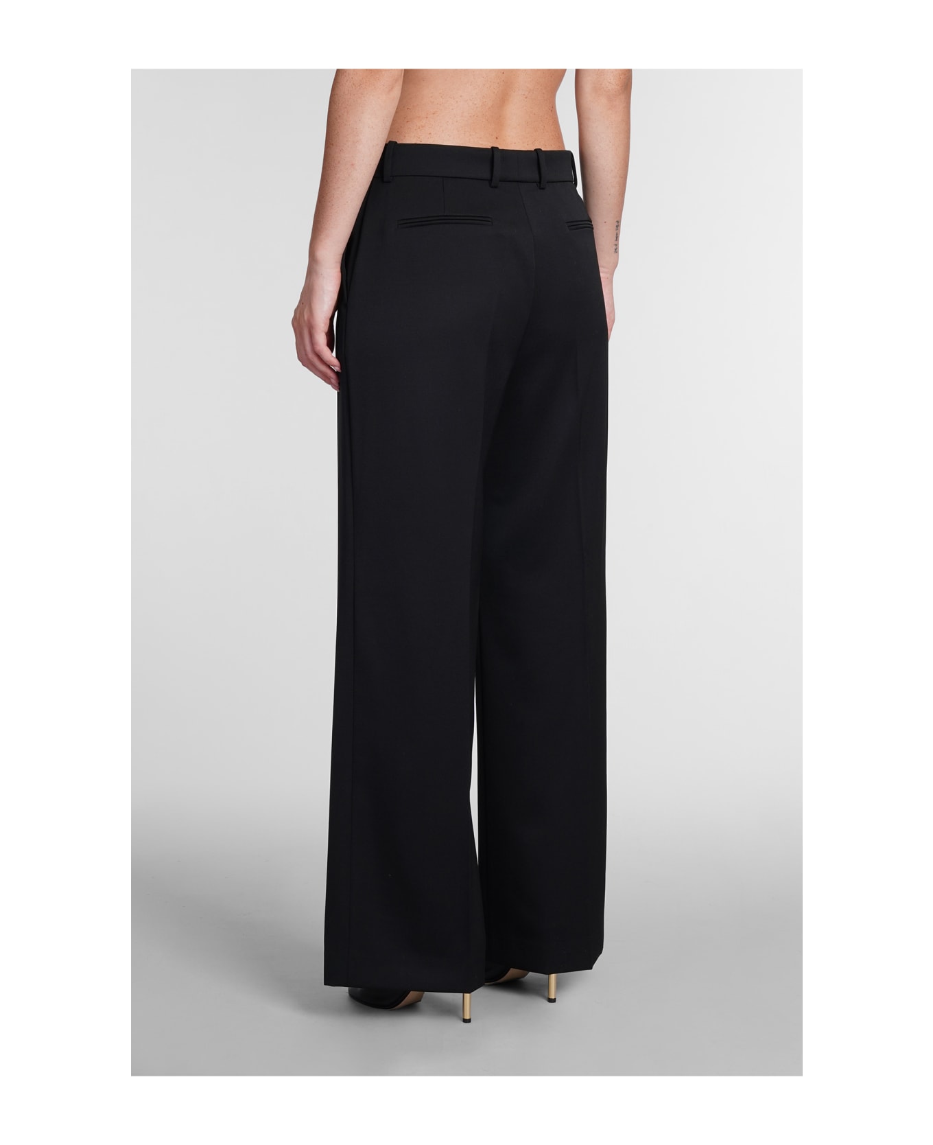 Lanvin High-waisted Wool Trousers - Black ボトムス
