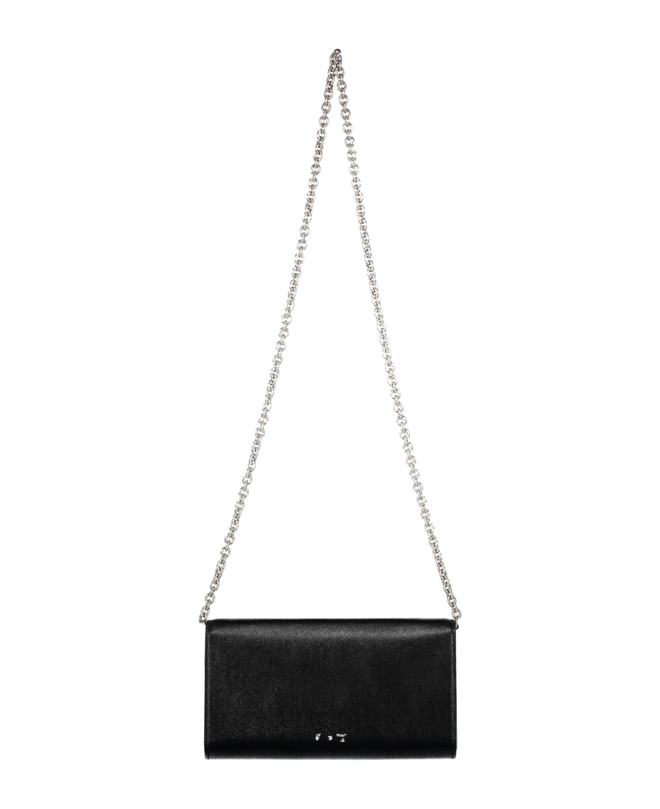 Off-White Binder Leather Crossbody Bag - black