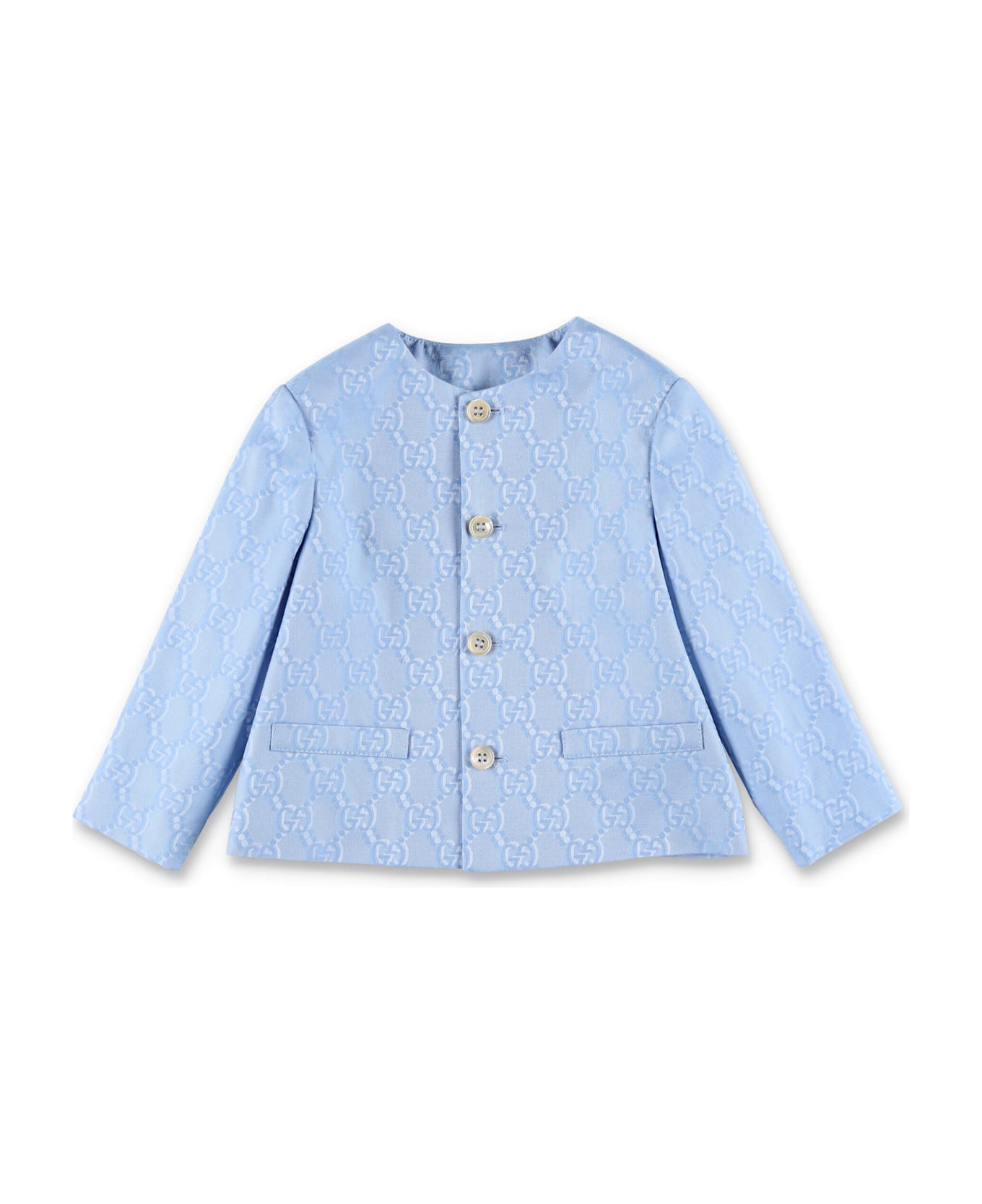 Gucci Kid - Gg Shadow Cotton Jacket - LIGHT BLUE