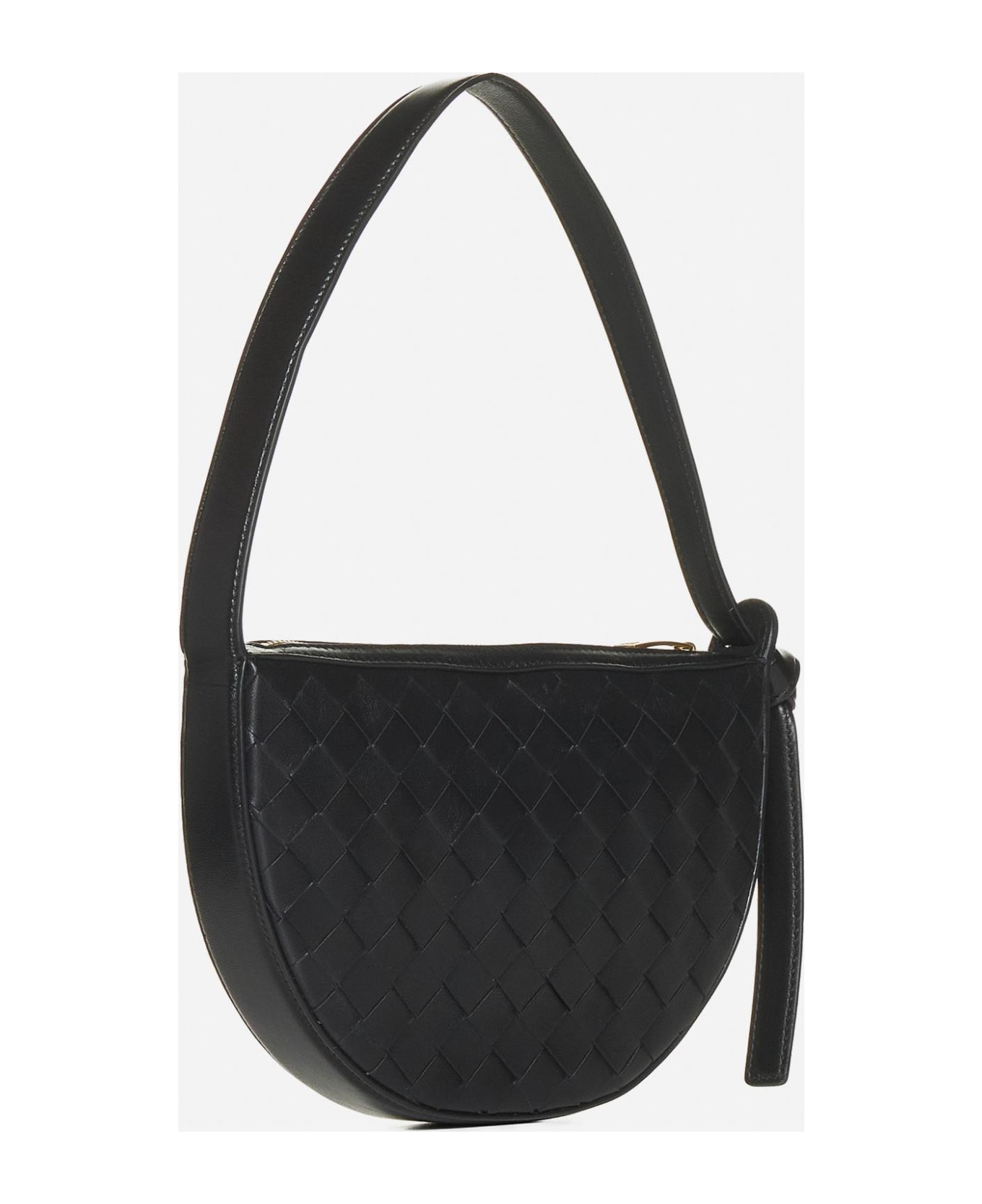 Bottega Veneta Knot Intrecciato Leather Mini Bag - Black トートバッグ