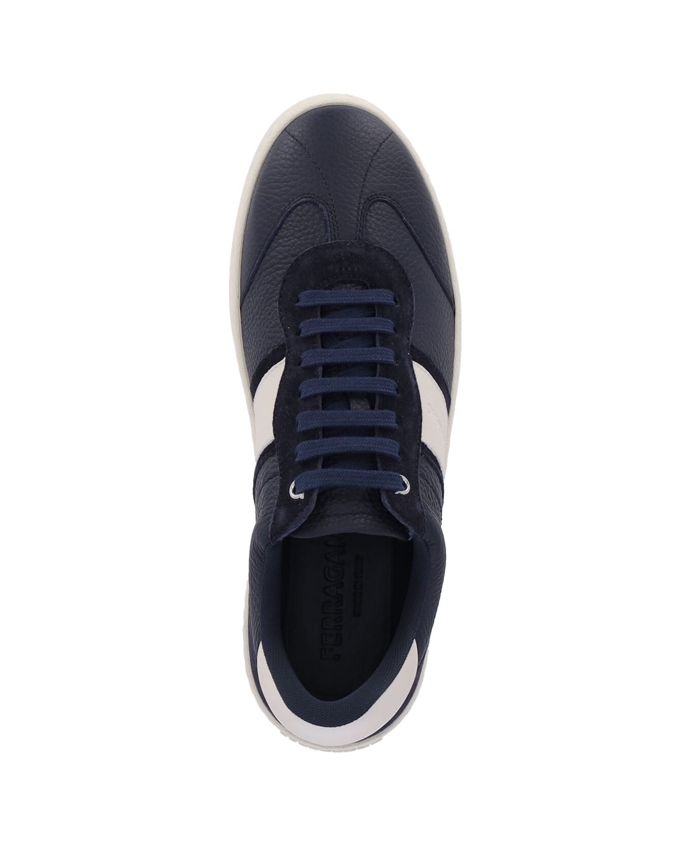 Ferragamo Calf Leather Low-top Sneakers - Blue