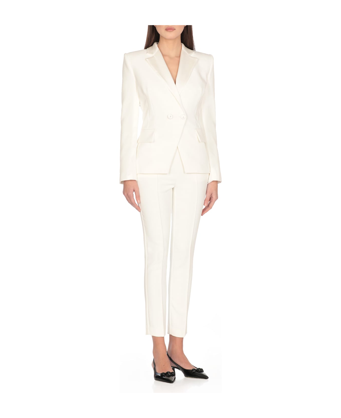 Elisabetta Franchi Blazer 1 Petto E Mezzo Blazer - Ivory