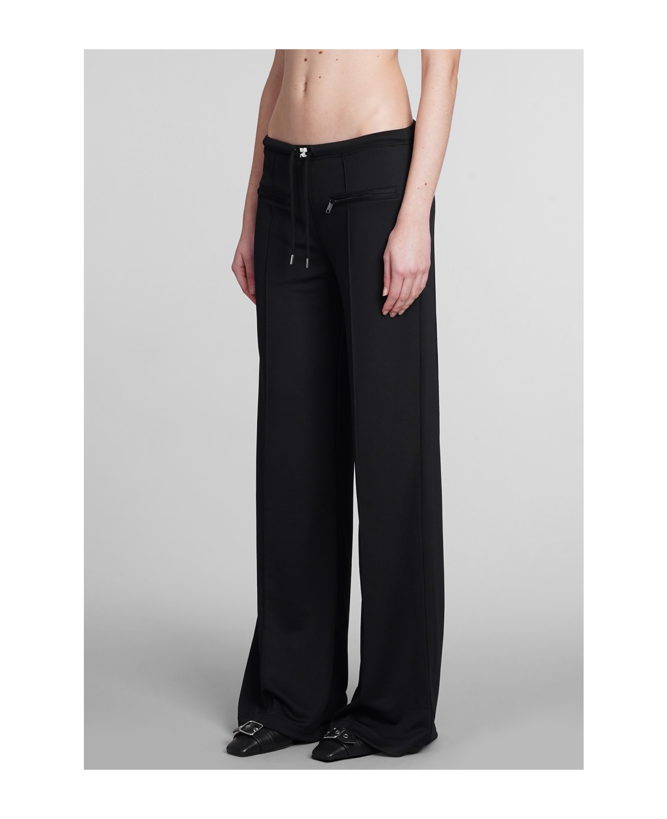Courrèges Pants In Black Polyester - black ボトムス