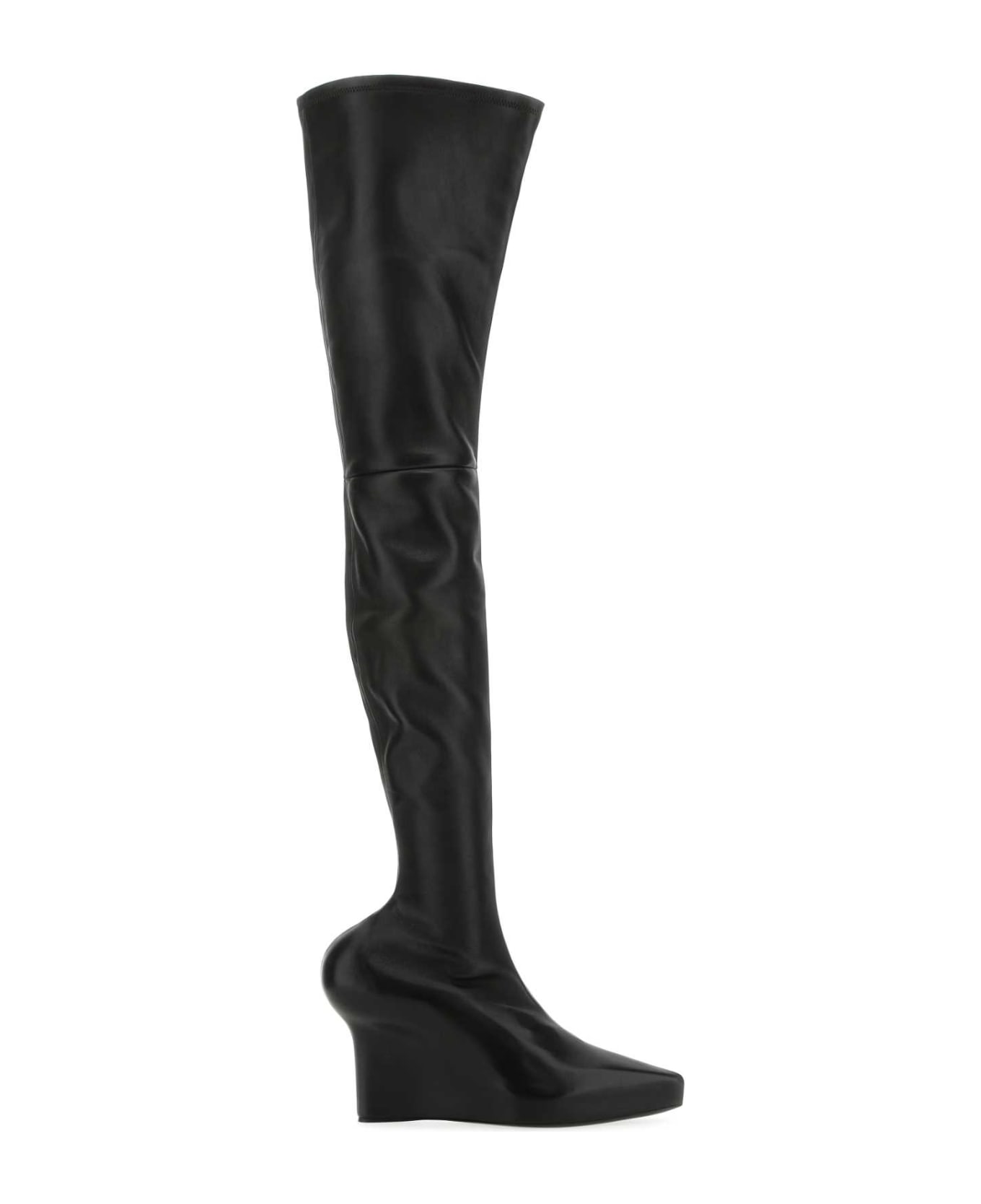 Givenchy Black Nappa Leather Show Boots - 001