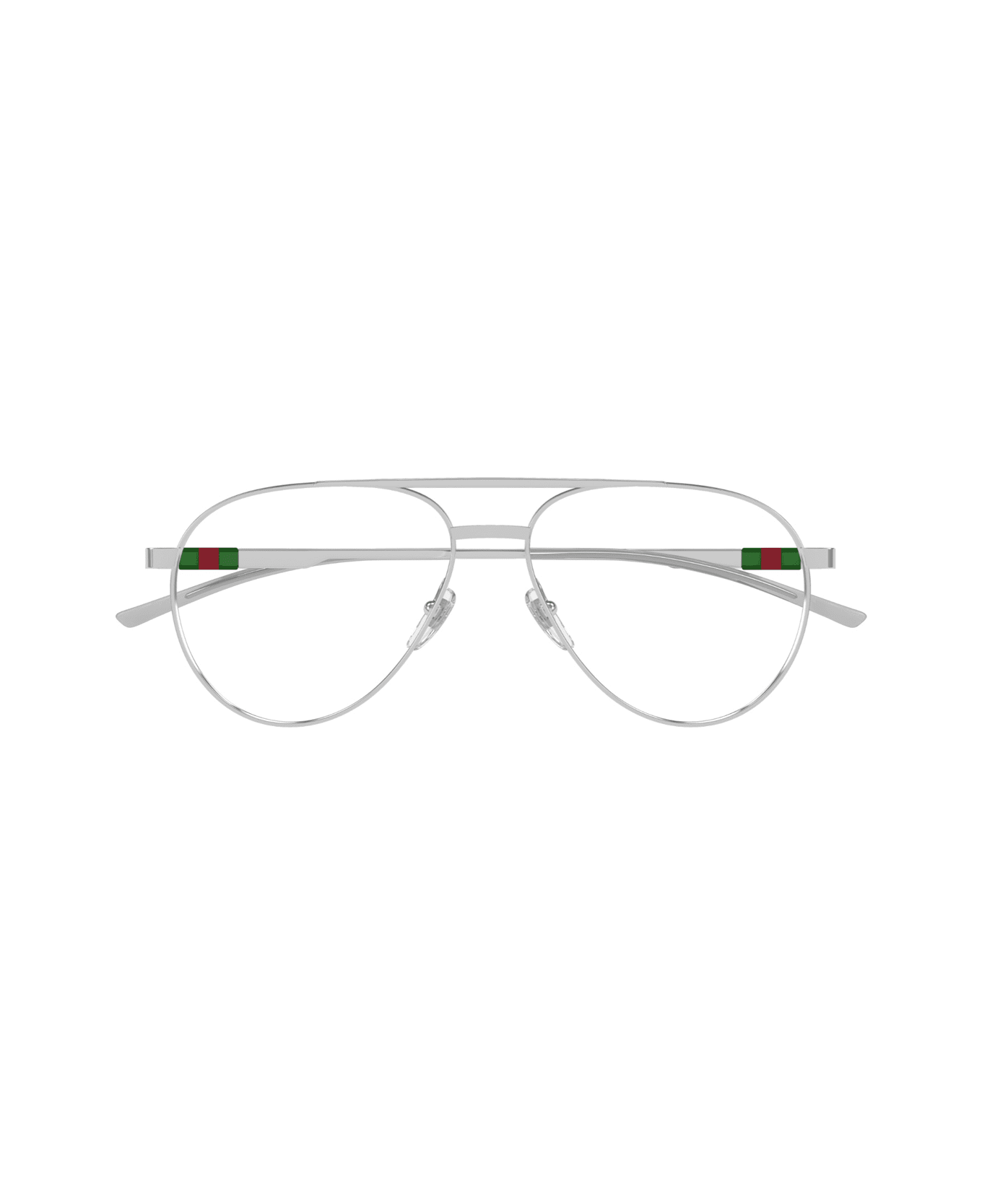 Gucci Eyewear Gucci Gg1679o Linea Web 001 Silver Trasparent Glasses - Argento