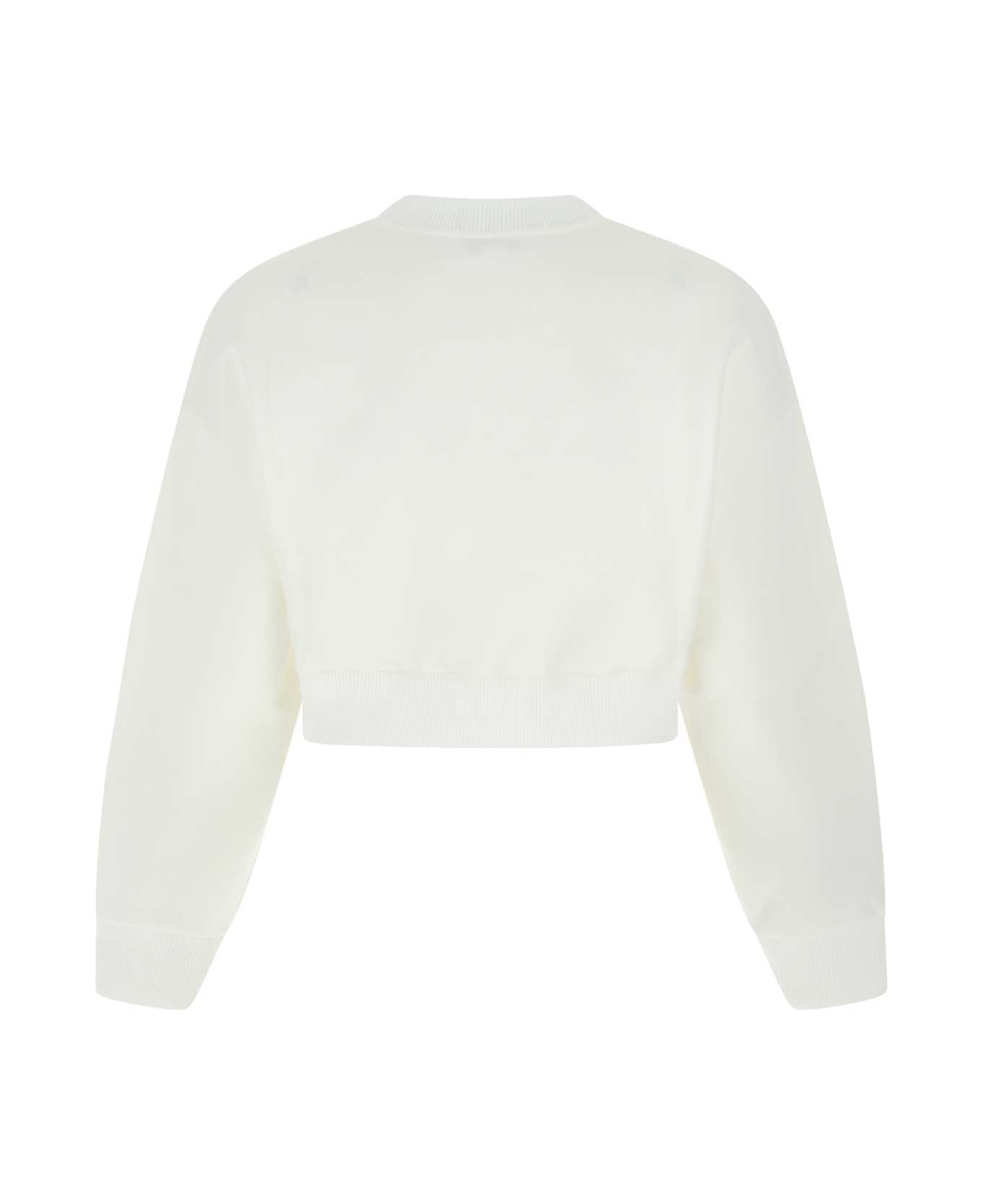 Alexander McQueen White Cotton Blend Sweatshirt - 9000