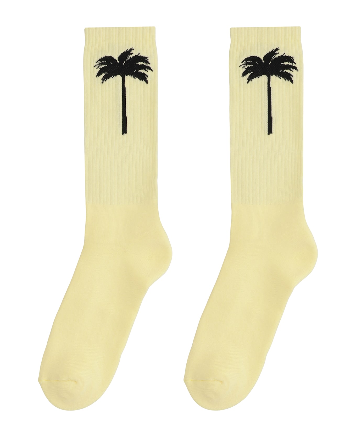 Palm Angels Socks Made Of Cotton Blend - Yellow