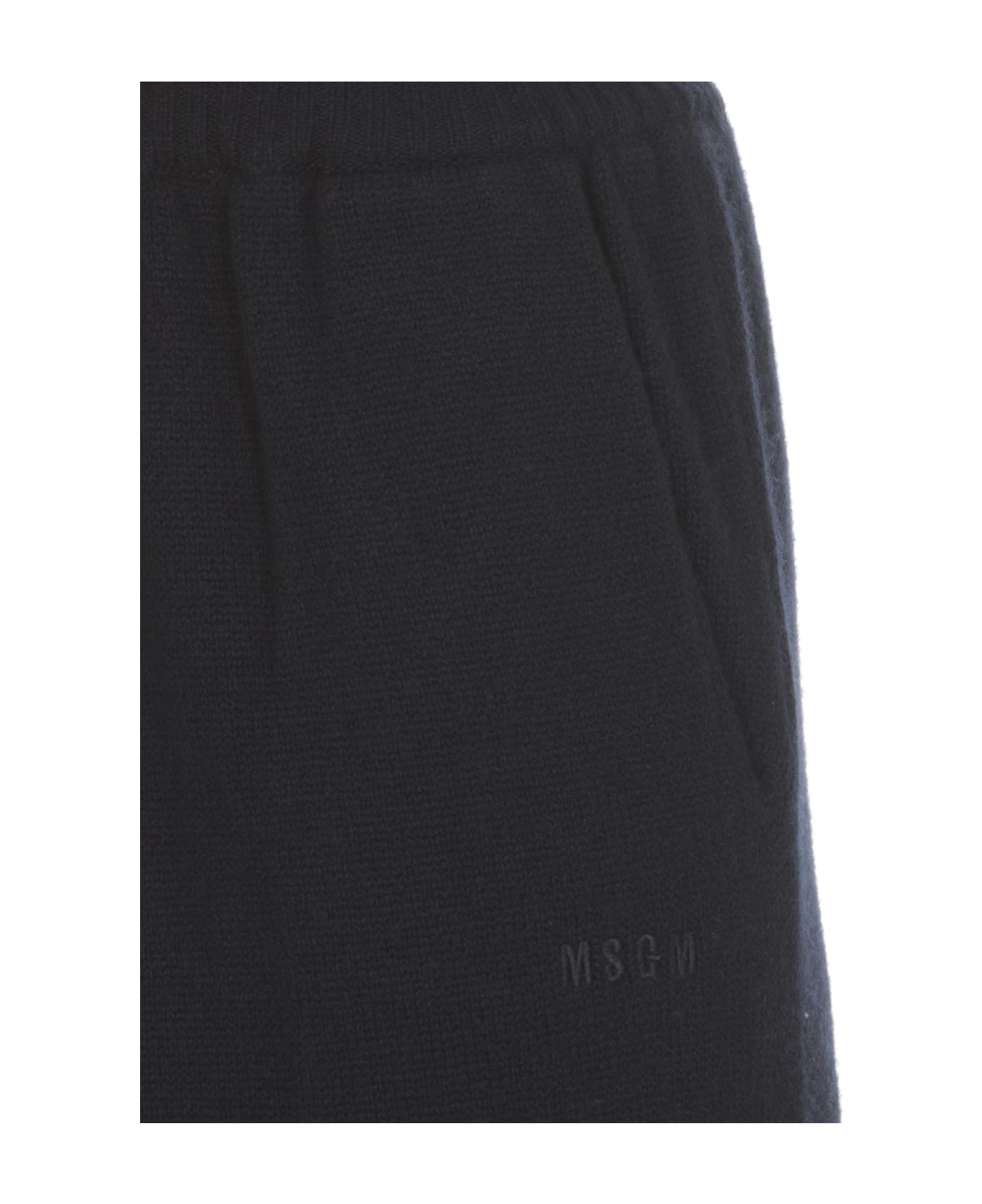 MSGM Wool And Cashmere Pants - Blue