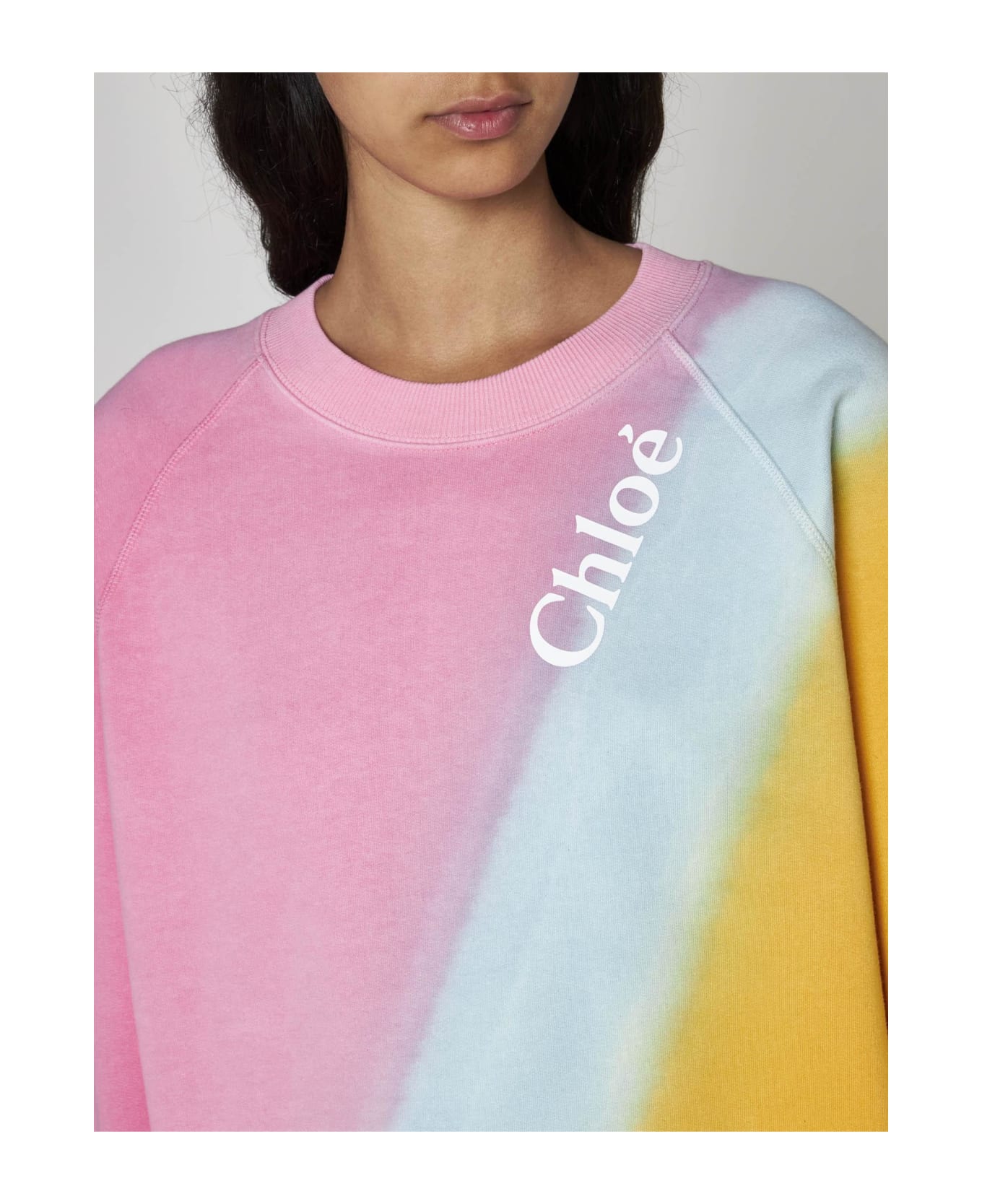 Chloé Cotton Sweatshirt - Multicolor Pink フリース
