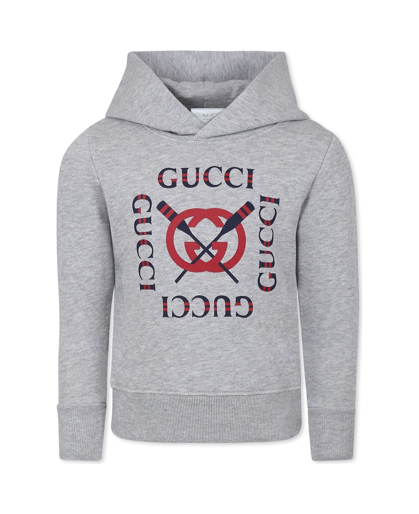 Gucci Gray Sweatshirt For Boy With Logo - Grey