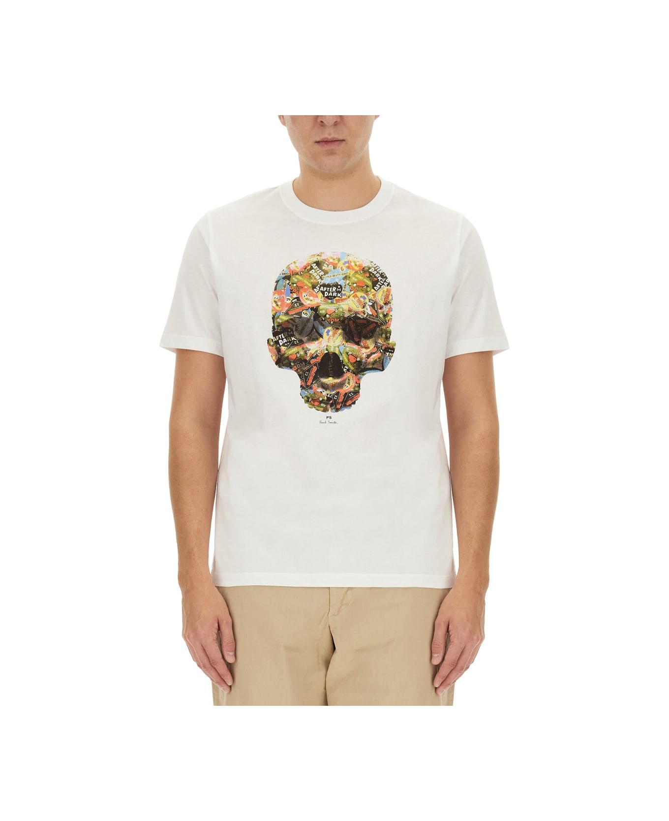 PS by Paul Smith Skull Print T-shirt - WHITE シャツ