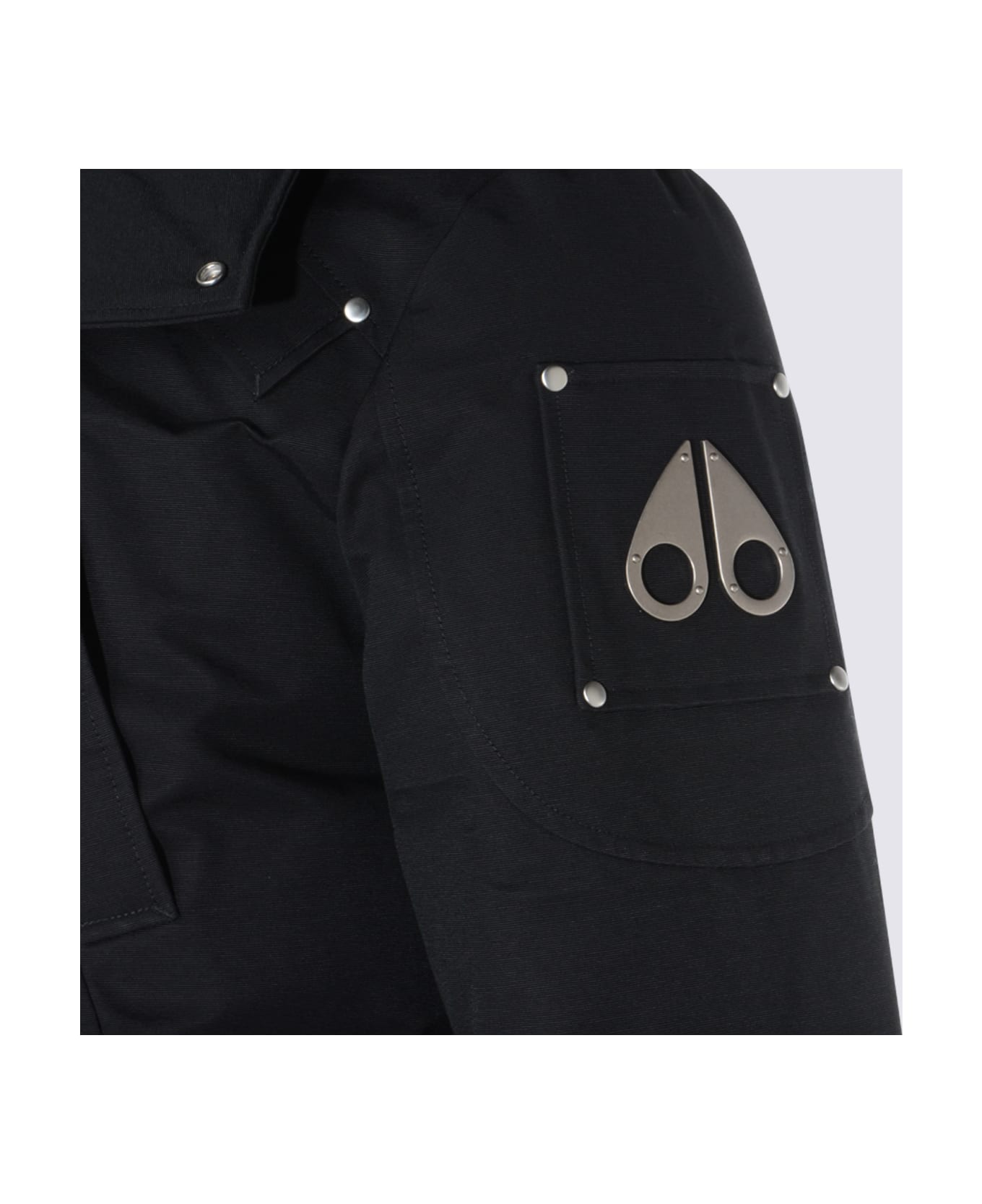 Moose Knuckles Black Cotton Down Jacket - Black