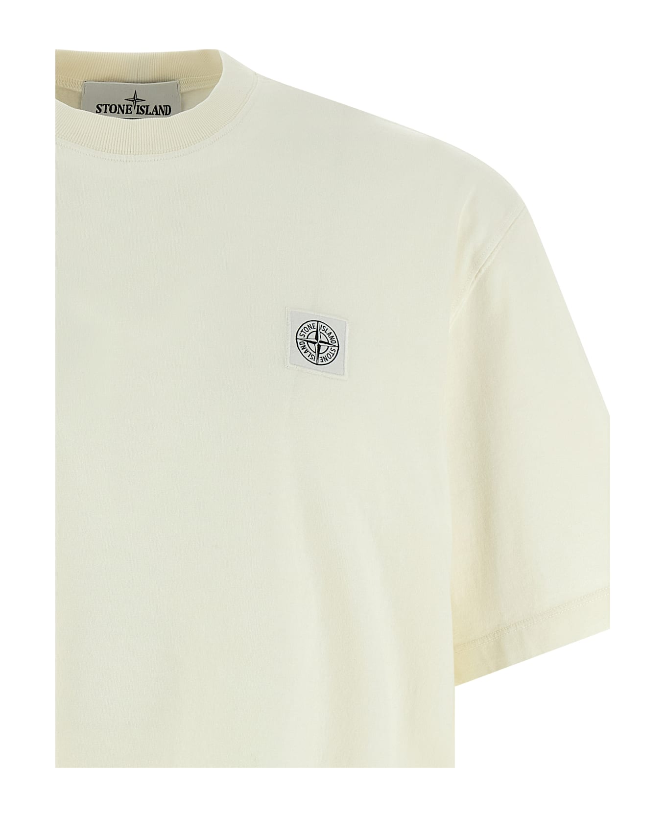 Stone Island Logo Patch T-shirt - Beige