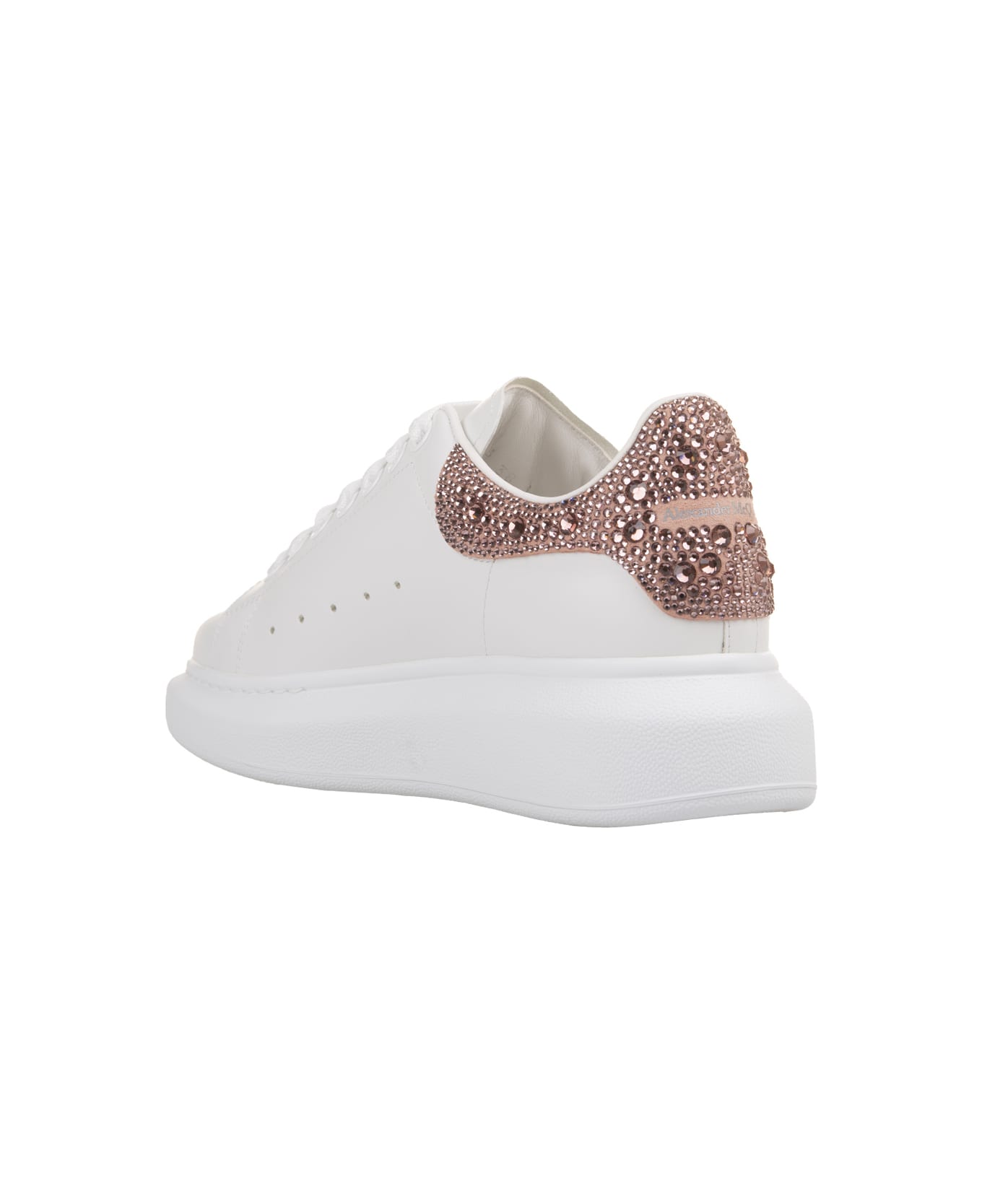 Alexander McQueen Oversized Sneakers In White/cherry Blossom Pink - White