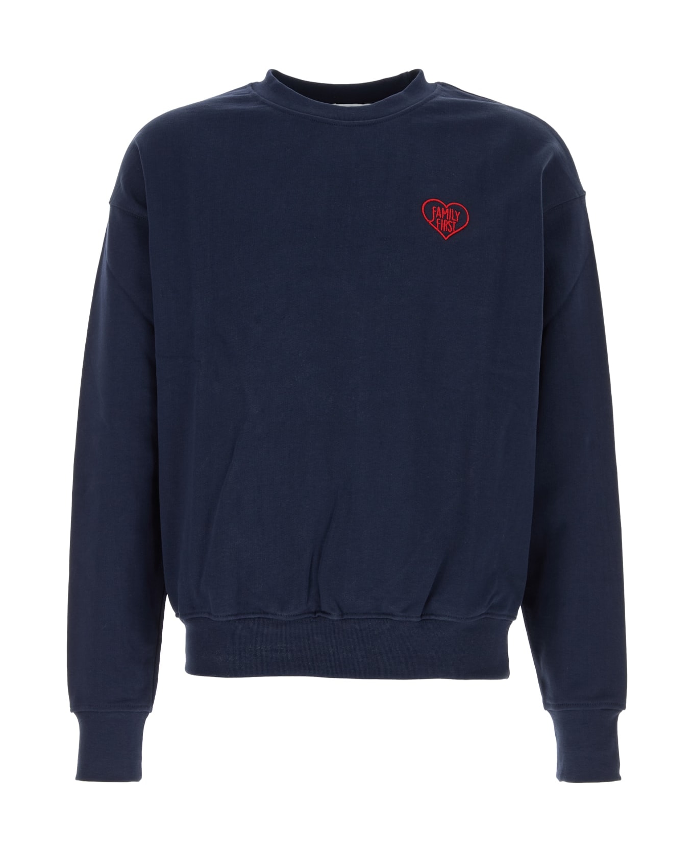 Family First Milano Sweatshirt Crewneck Heart - DARKBLUE