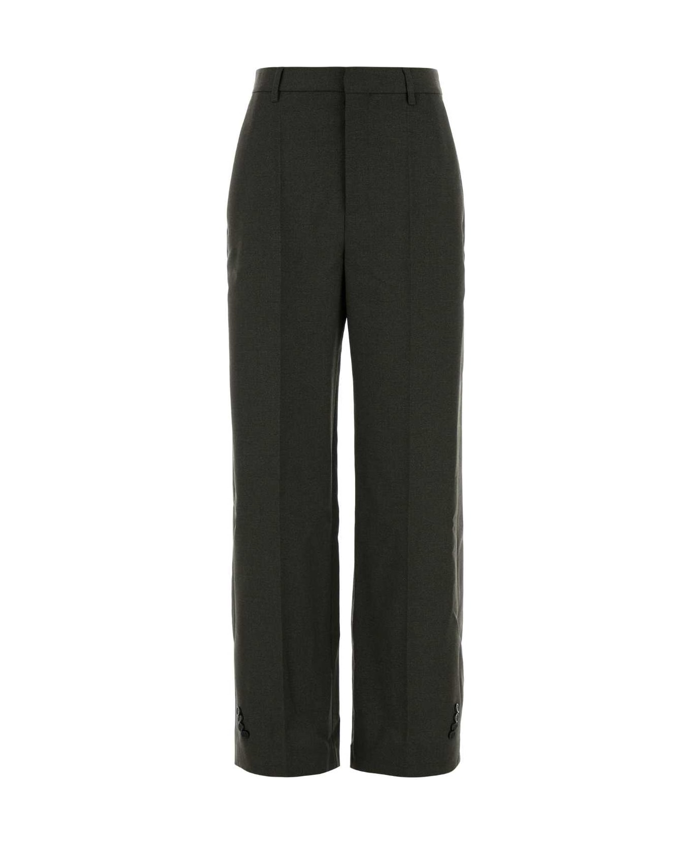 Jean Paul Gaultier Dark Grey Wool Blend Pant - KHAKI