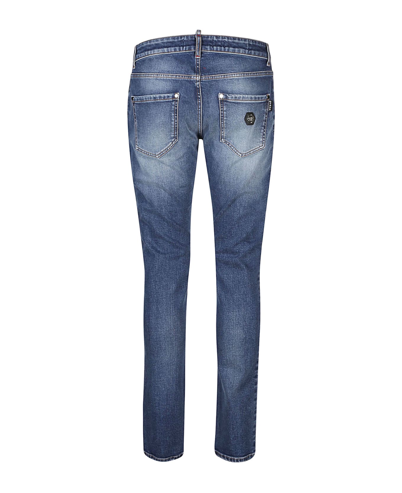 Philipp Plein Super Straight Cut Jeans - Bm Blue Marlin デニム