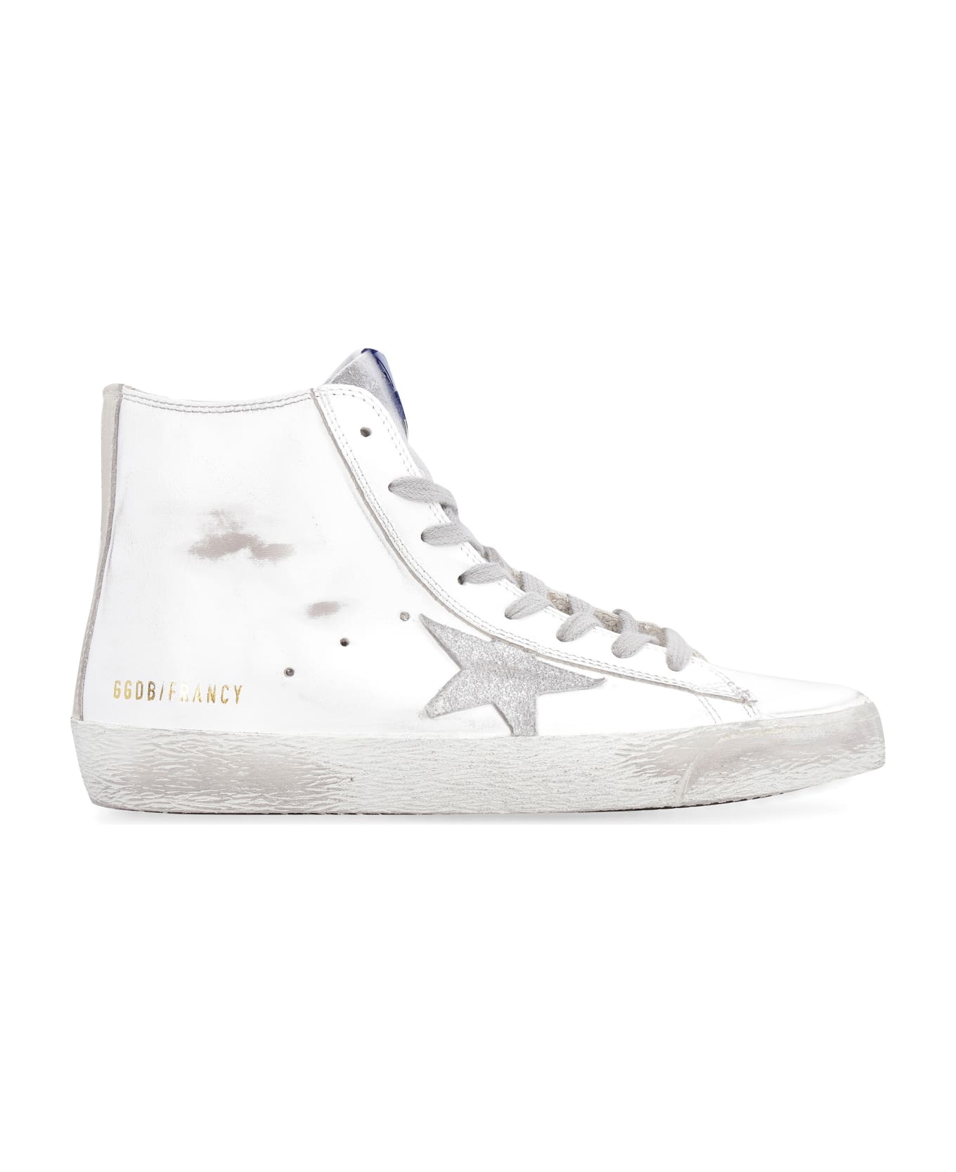 Golden Goose Francy Leather High-top Sneakers - White/silver/milk