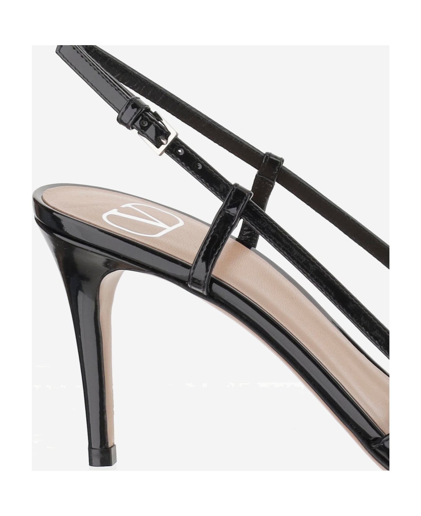 Valentino Garavani Vlogo Signature Slingback Decollete - Black