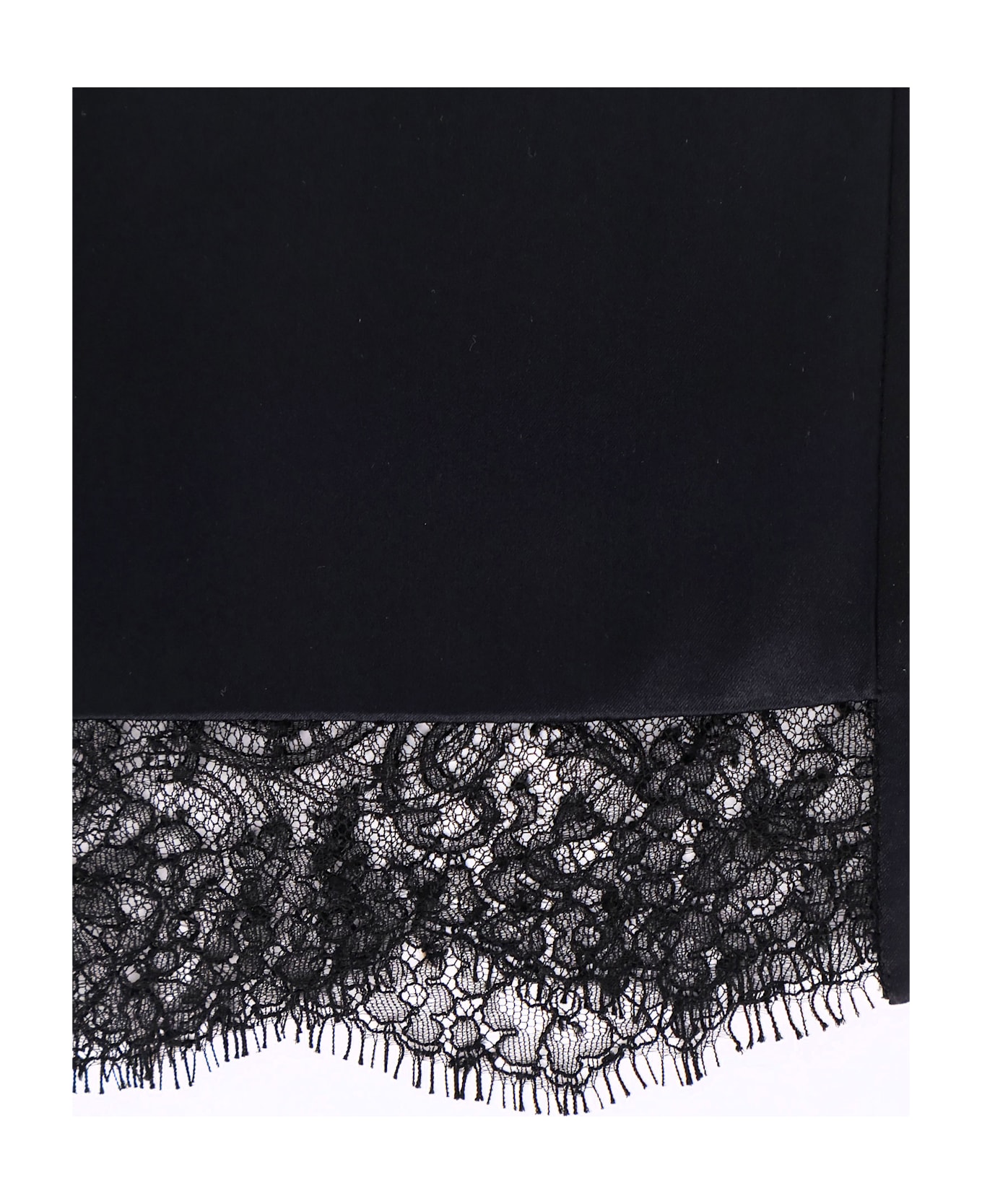 Tom Ford Silk Skirt With Lace Inserts - Black スカート