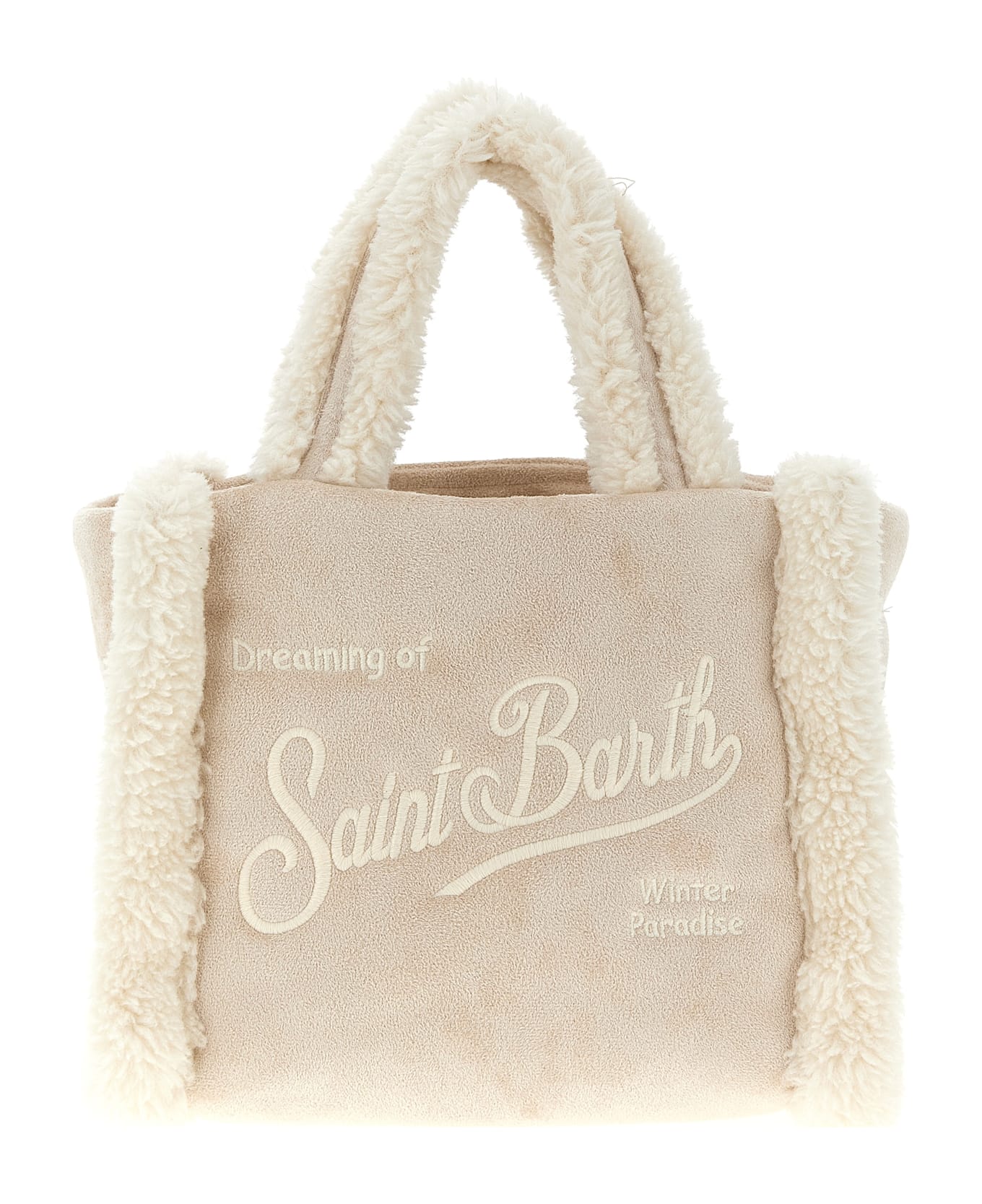MC2 Saint Barth 
vanity Shearling
 Mini Handbag - Beige