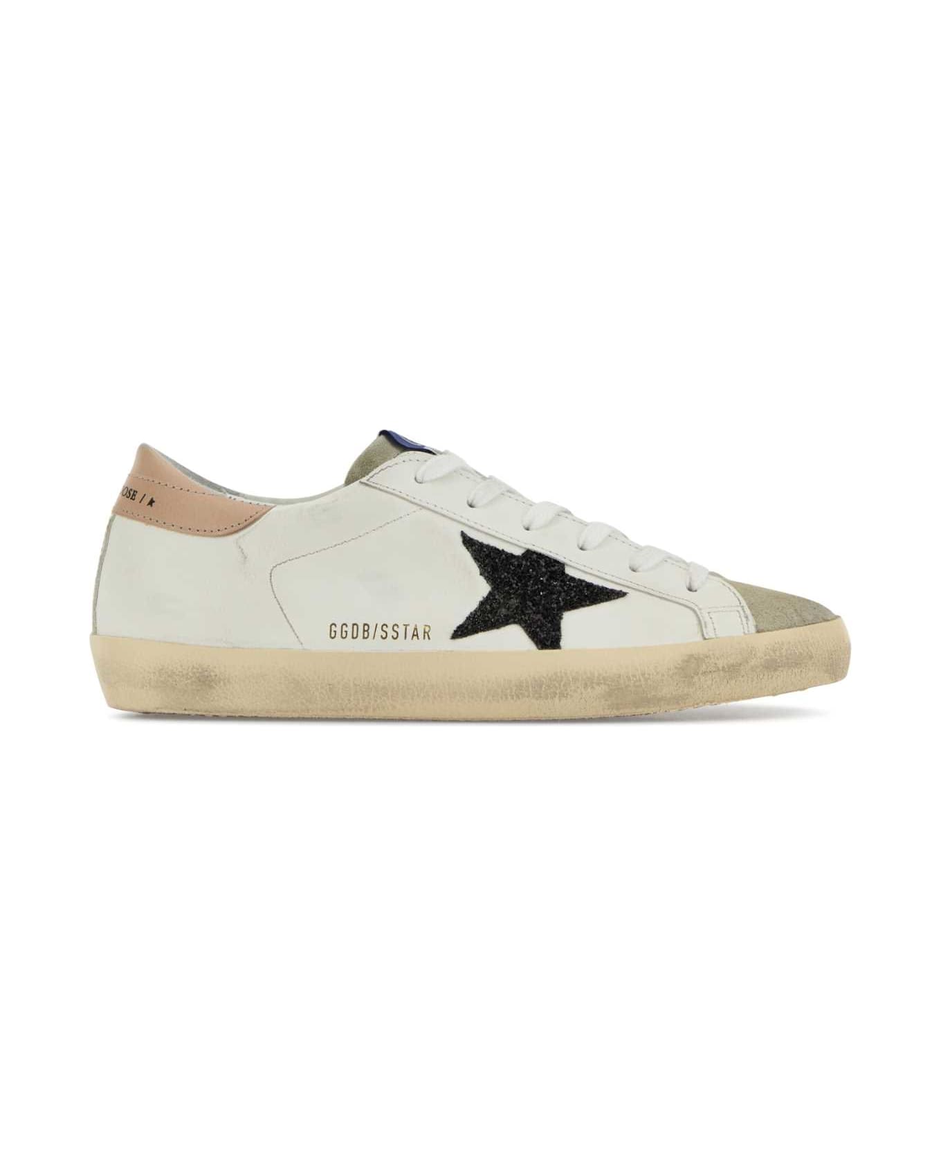 Golden Goose White Leather Superstar Sneakers - WHITETAUPEBLACKDOVEGREY