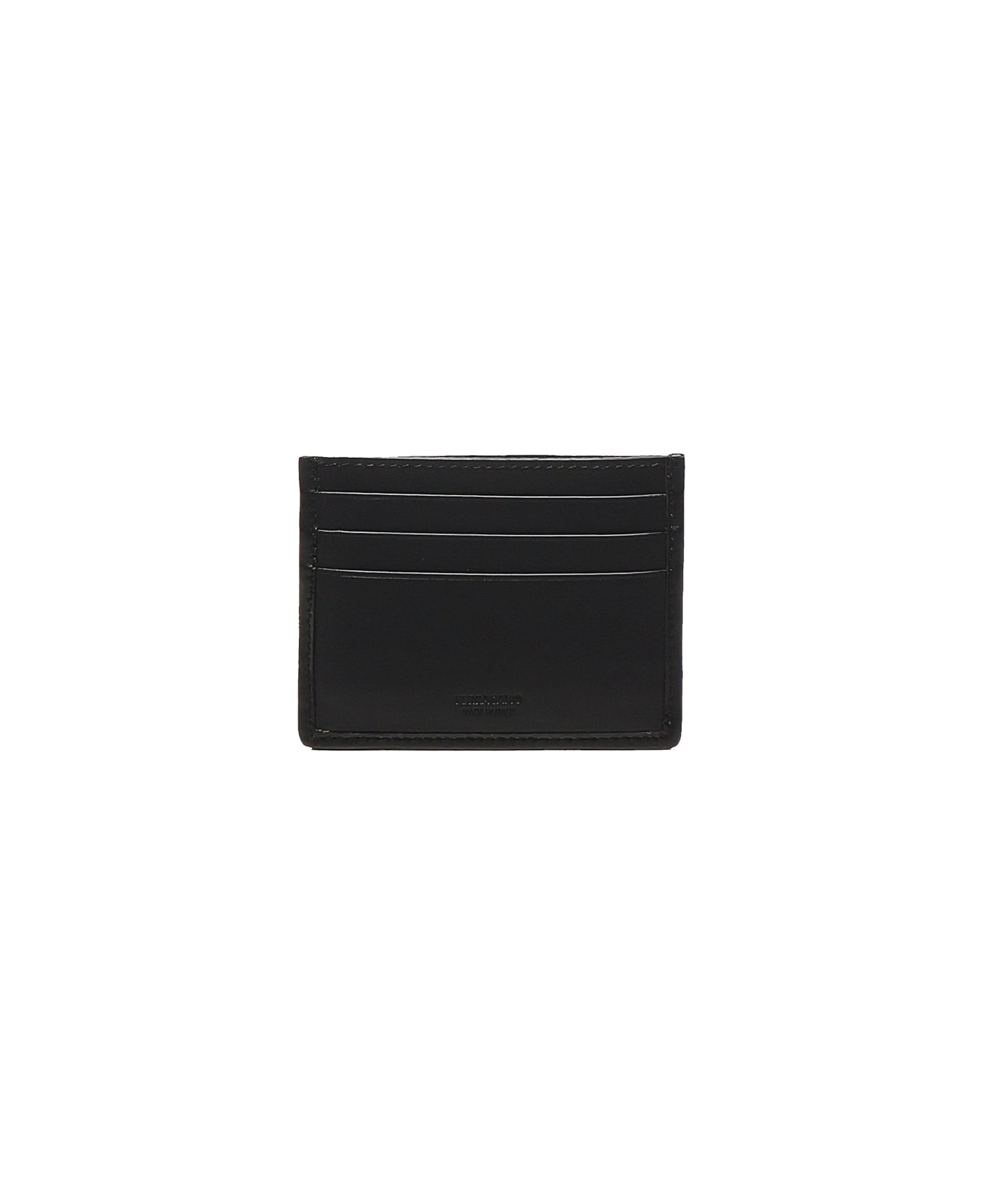 Ferragamo Card Holder With Woven - Black