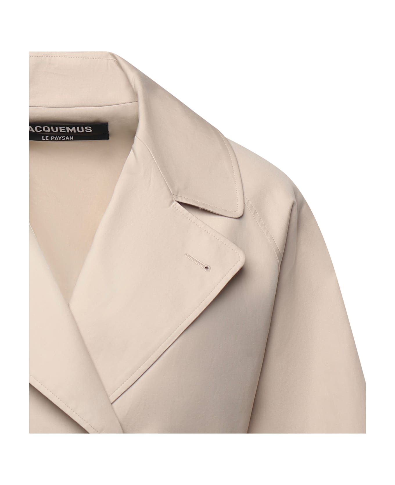 Jacquemus "le Trench Trapezi" Cotton Gabardine Trench Coat - Off-white レインコート