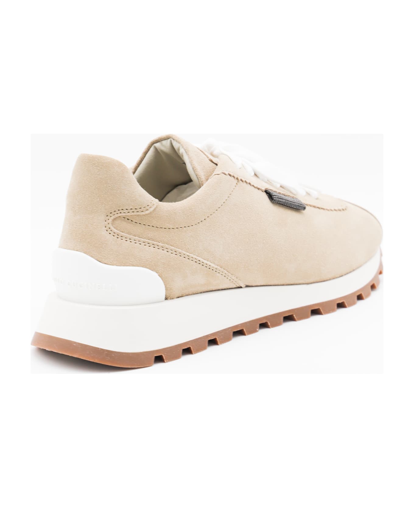 Brunello Cucinelli Beige Leather Sneakers - Beige