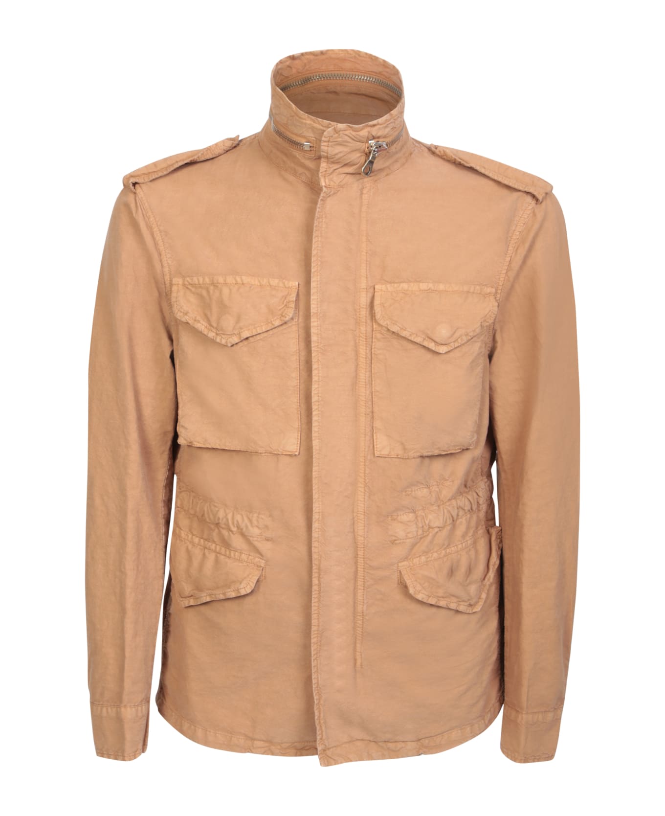 Original Vintage Style Original Vintage Brown Cotton Zip Jacket - Brown ジャケット