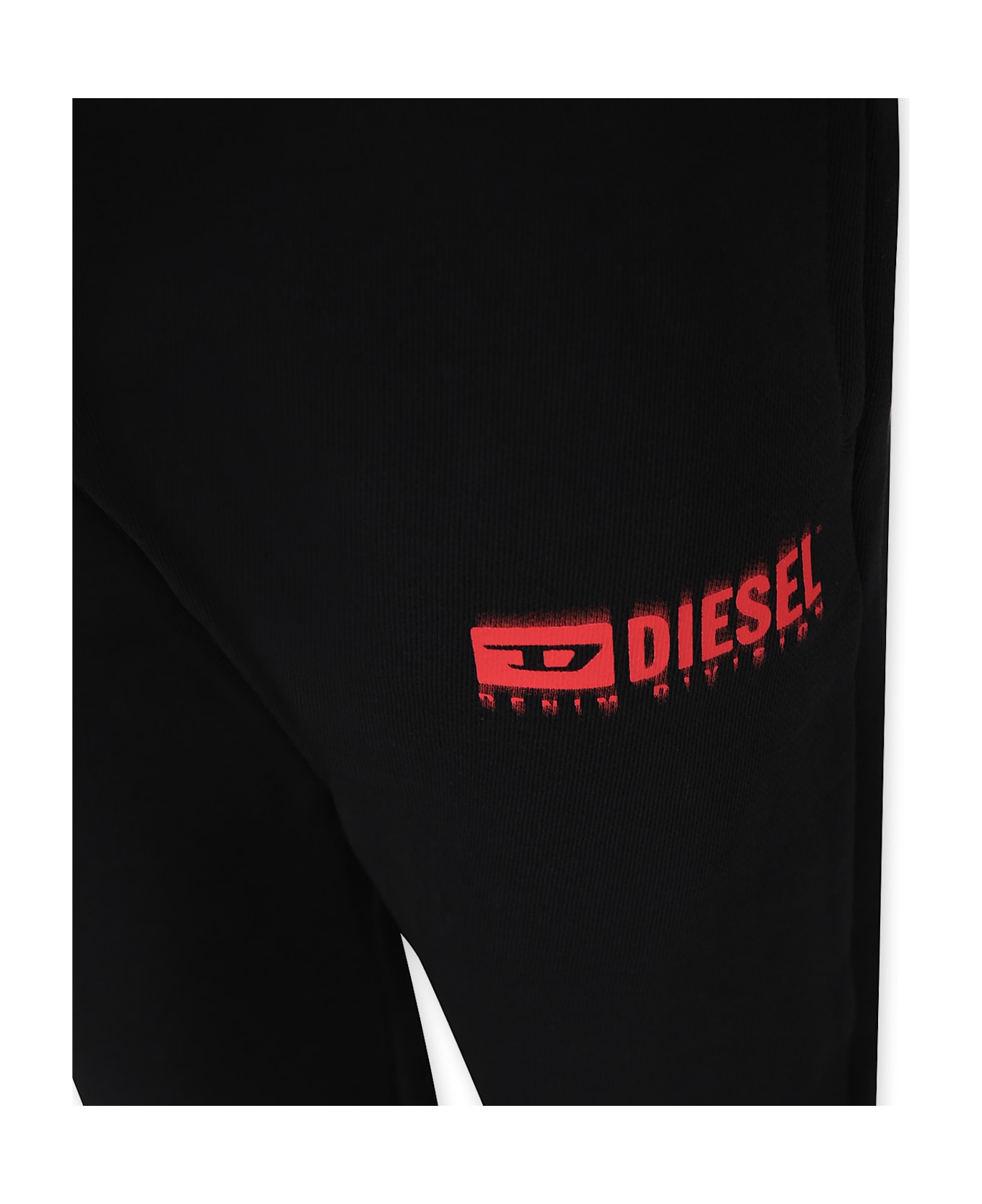 Diesel Black Trousers For Boy With Logo - Black