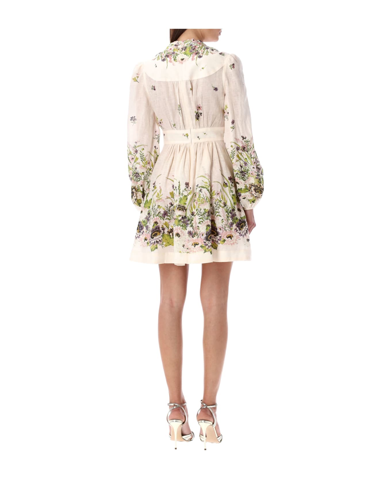 Zimmermann Halliday Mini Dress - CREAM FLOWER MULTI
