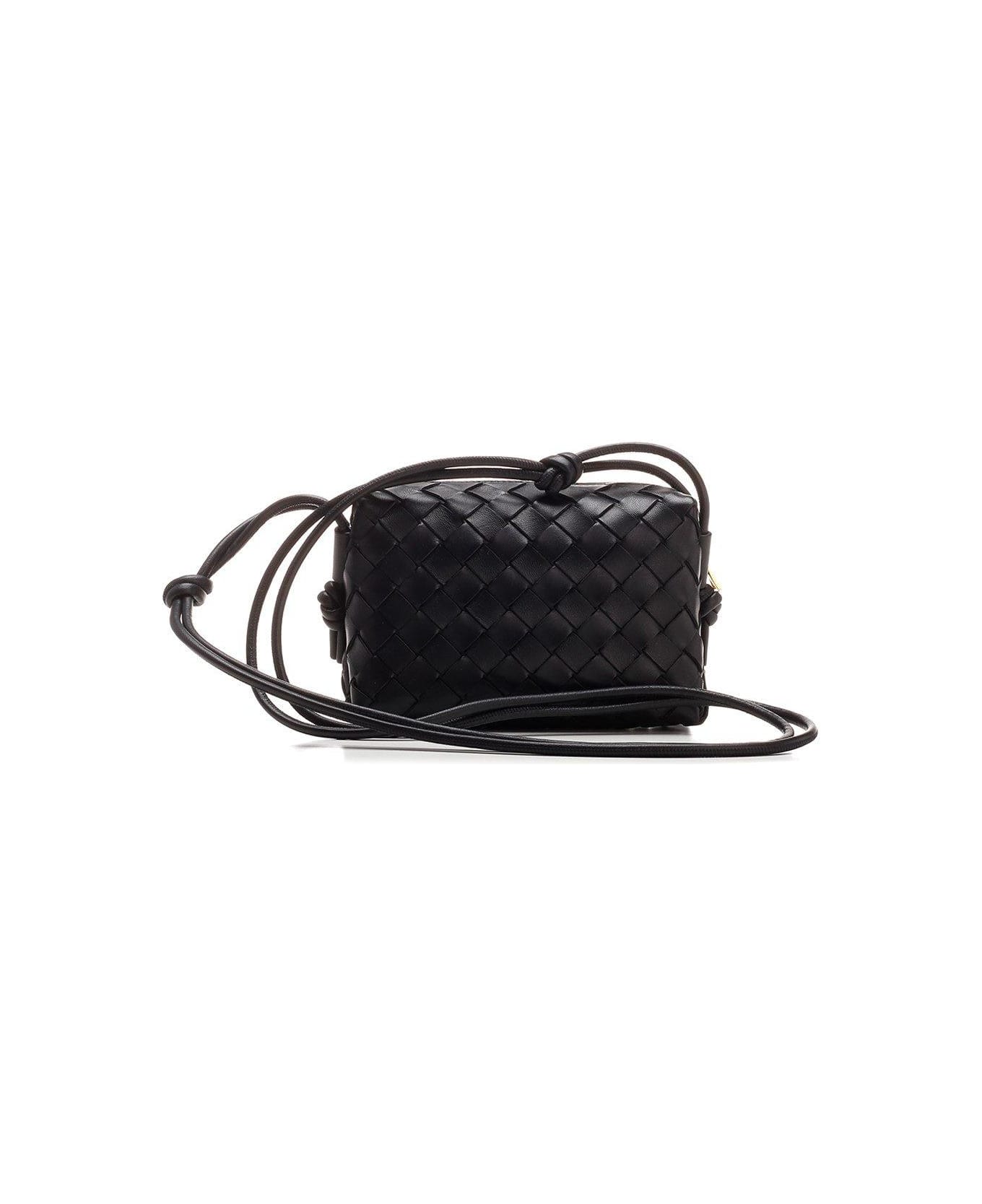 Bottega Veneta Loop Intrecciato Shoulder Bag - Black