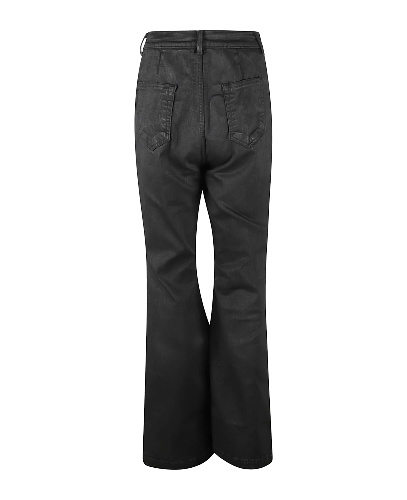 Rick Owens Flared Leg Buttoned Trousers - Black