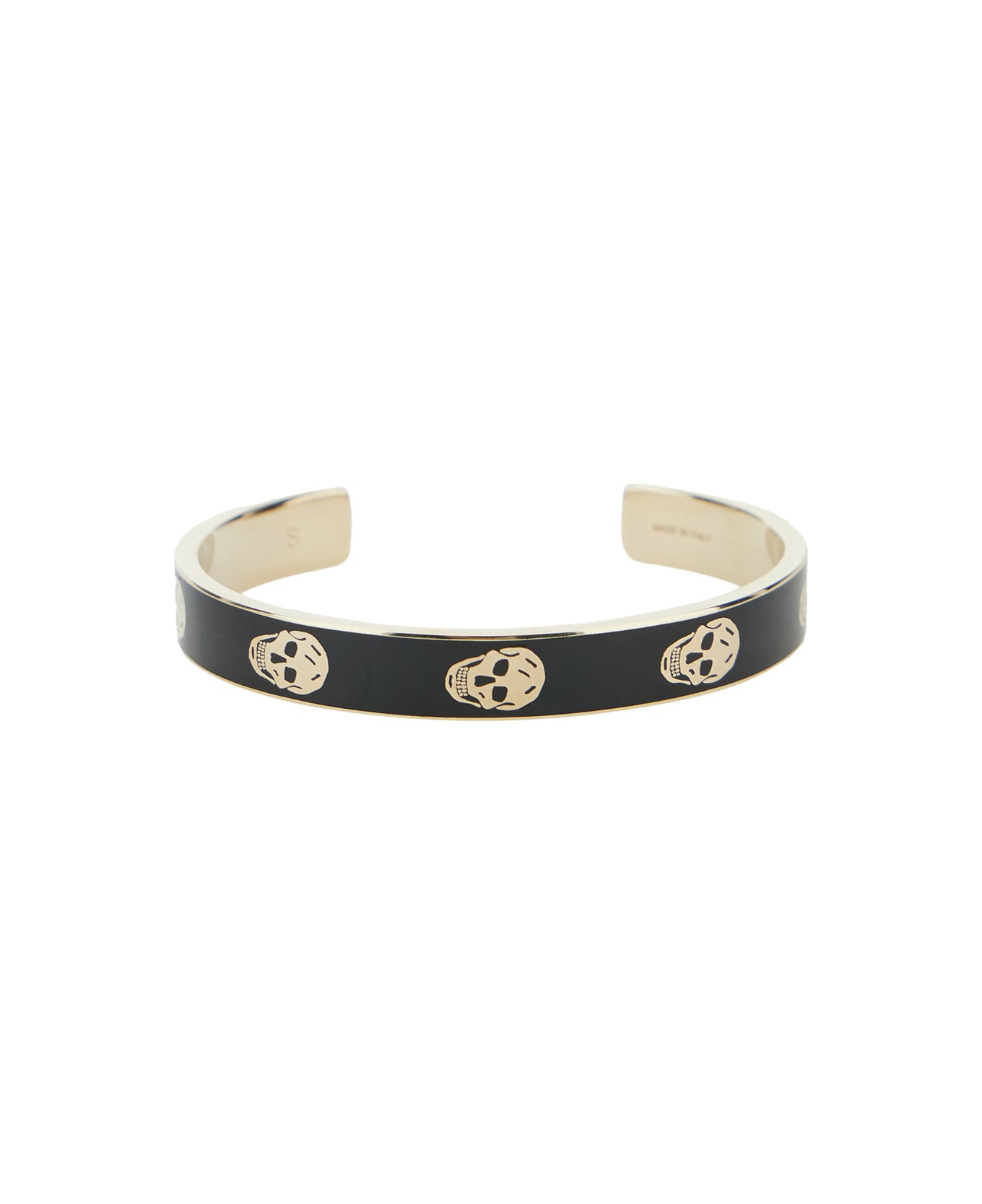 Alexander McQueen Black Bracelet With Skull Embellishment In Brass Woman - Black