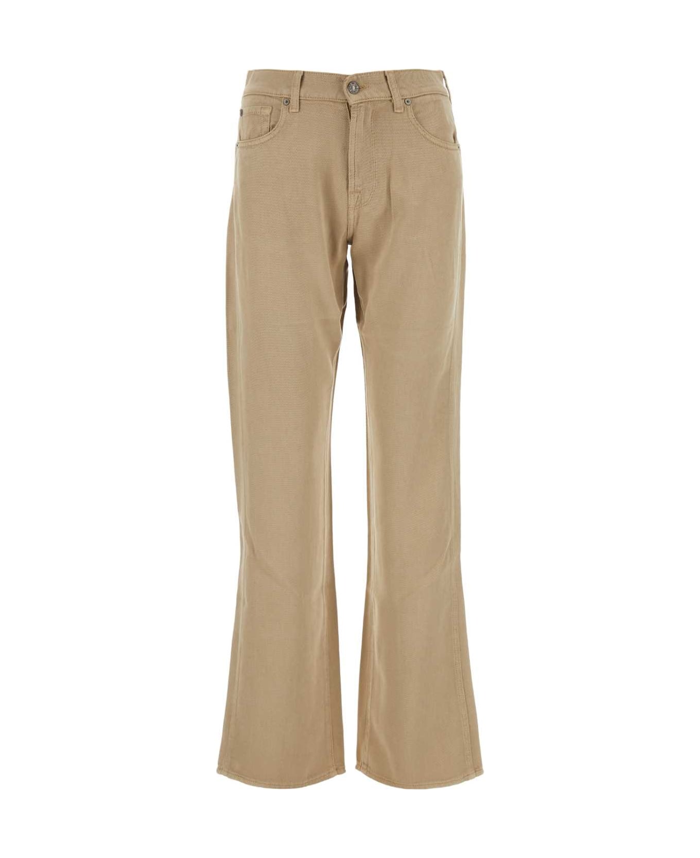 7 For All Mankind Camel Tencel Tess Pant - BEIGE