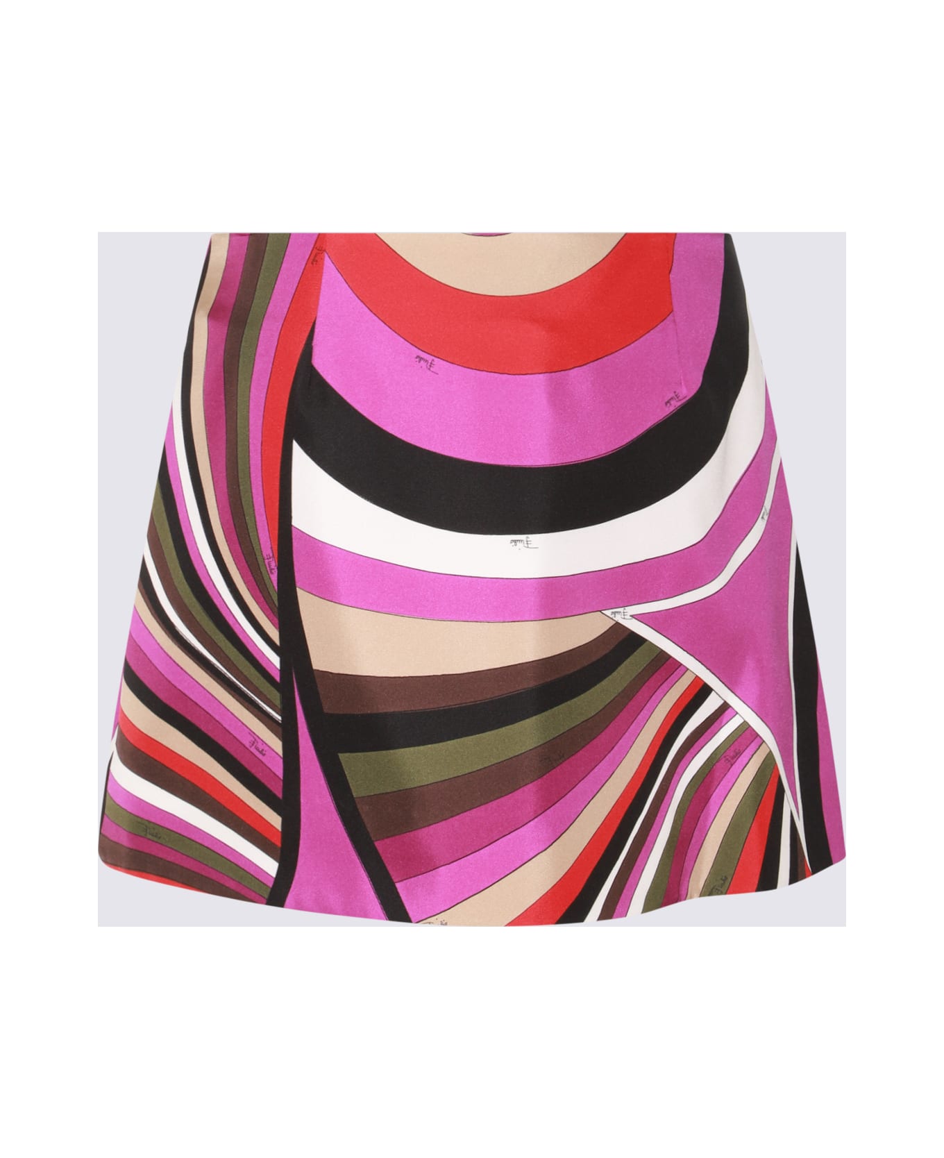 Pucci Multicolor Skirt - KHAKI/FUXIA