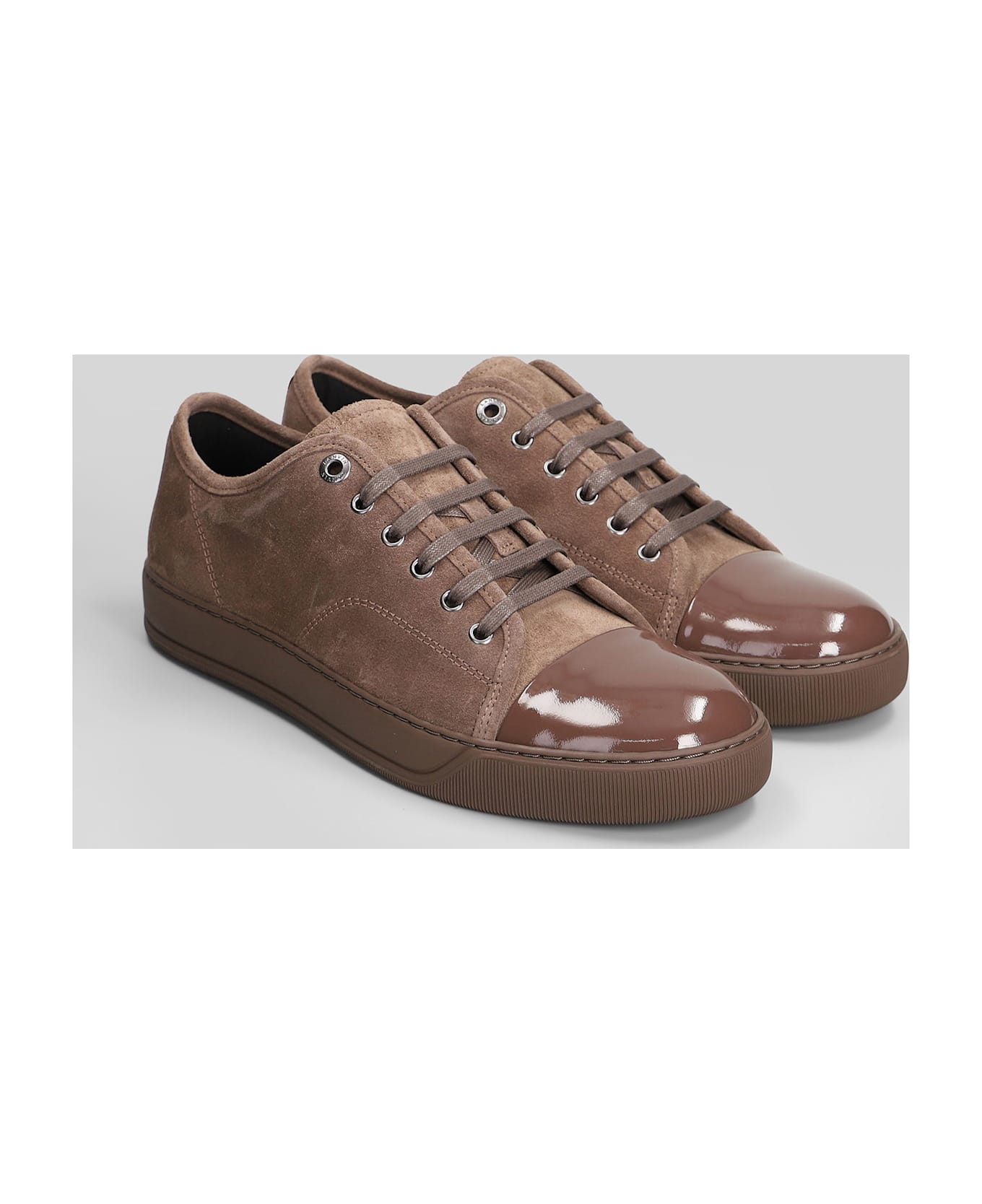 Lanvin Dbb1 Sneakers In Brown Suede - brown