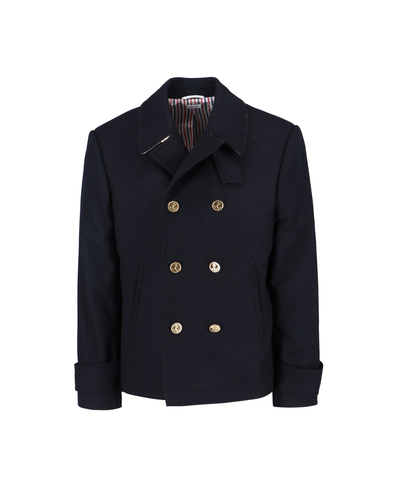 Thom Browne Double-breasted Coat - Blue