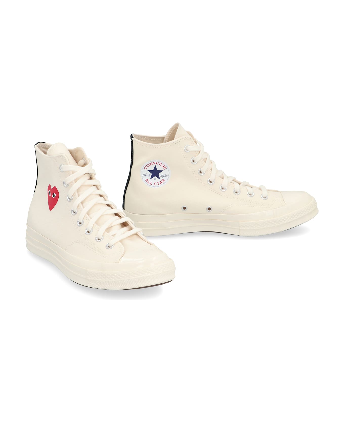 Comme des Garçons Play Converse X Comme Des Garçons Play - Chuck 70 High-top Sneakers - panna
